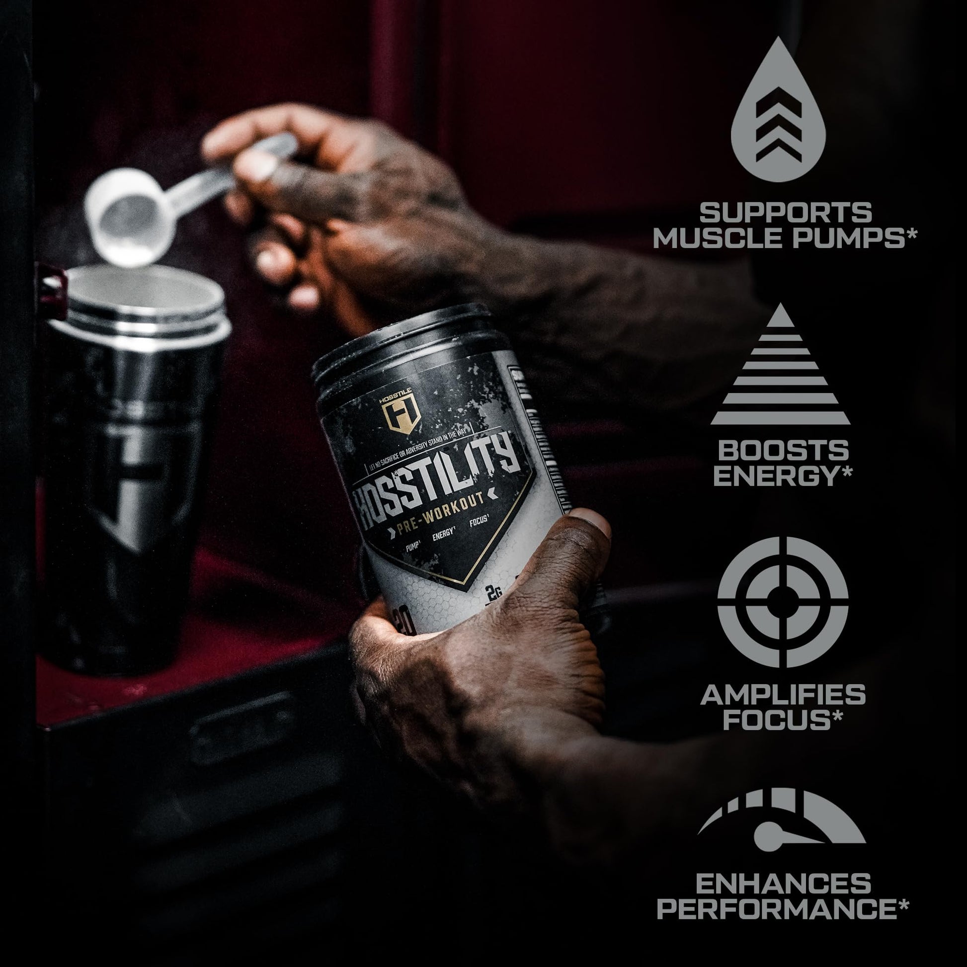 HOSSTILE Hosstility Pre Workout, All-in-One Pre Workout Powder for Men and Women HOSSTILEAu supplements