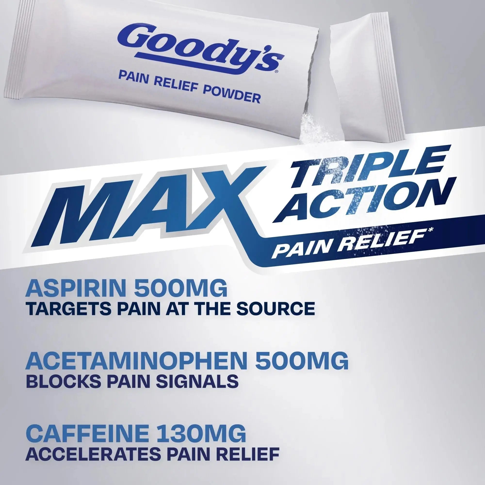 Goody’s Max Triple Action Pain Relief – Headache Relief Powder with Acetaminophen, Aspirin & Caffeine for Fast, Effective Relief of Tough Headaches, Tropical Citrus, 16 Count Goody'sAu supplements
