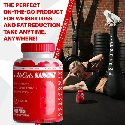 PERFORMIX AbCuts CLA Gummies - 60 Gummies, Fruit Punch - Non-Stimulant PERFORMIXUS supplements