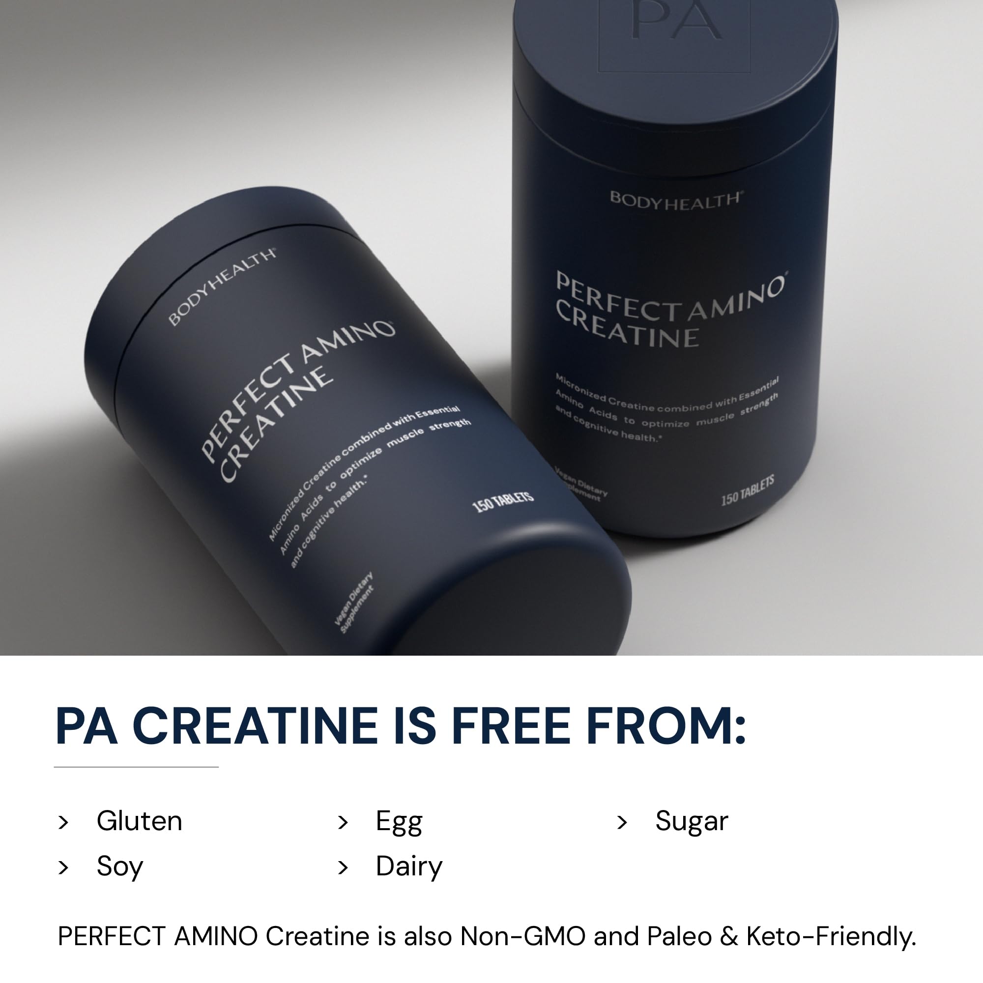 BodyHealth Creatine Monohydrate Tablets – Vegan Pre Workout Supplement with PerfectAmino, BCAAs & EAAs – Keto-Friendly, Muscle Recovery & Energy Support – 5g Creatine Equivalent per Serving BodyHealthAu supplements