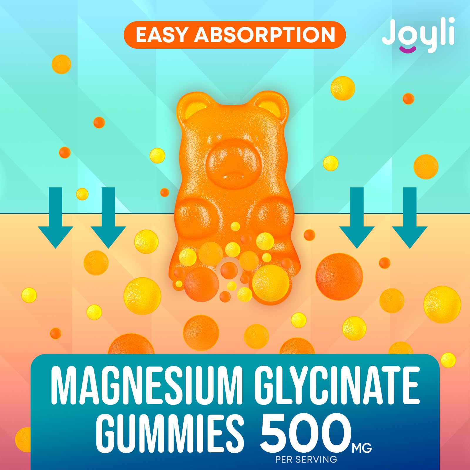 Magnesium Glycinate Gummies for Adults 500mg - Chewable Magnesium Glycinate for Kids Sleep, Glicinato De Magnesio para Mujeres, 60 Count JOYLI NutritionAu supplements