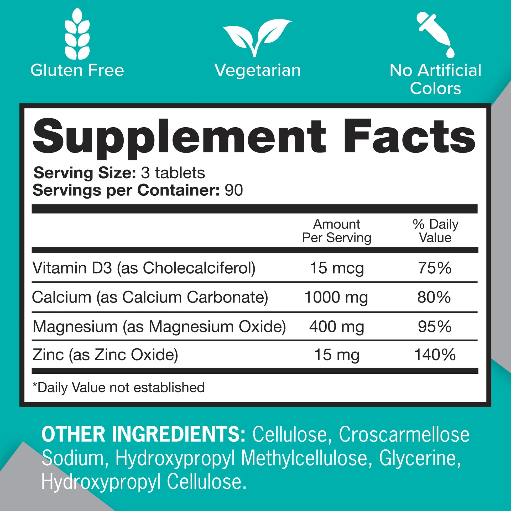 Qunol Calcium 3 in 1 Tablets with Calcium, Magnesium & Zinc for Immune Support, Bone QunolUS supplements