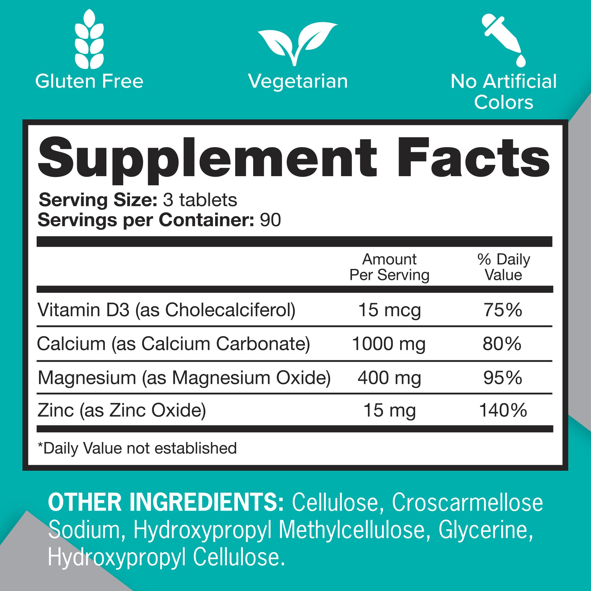 Qunol Calcium 3 in 1 Tablets with Calcium, Magnesium & Zinc for Immune Support, Bone QunolUS supplements
