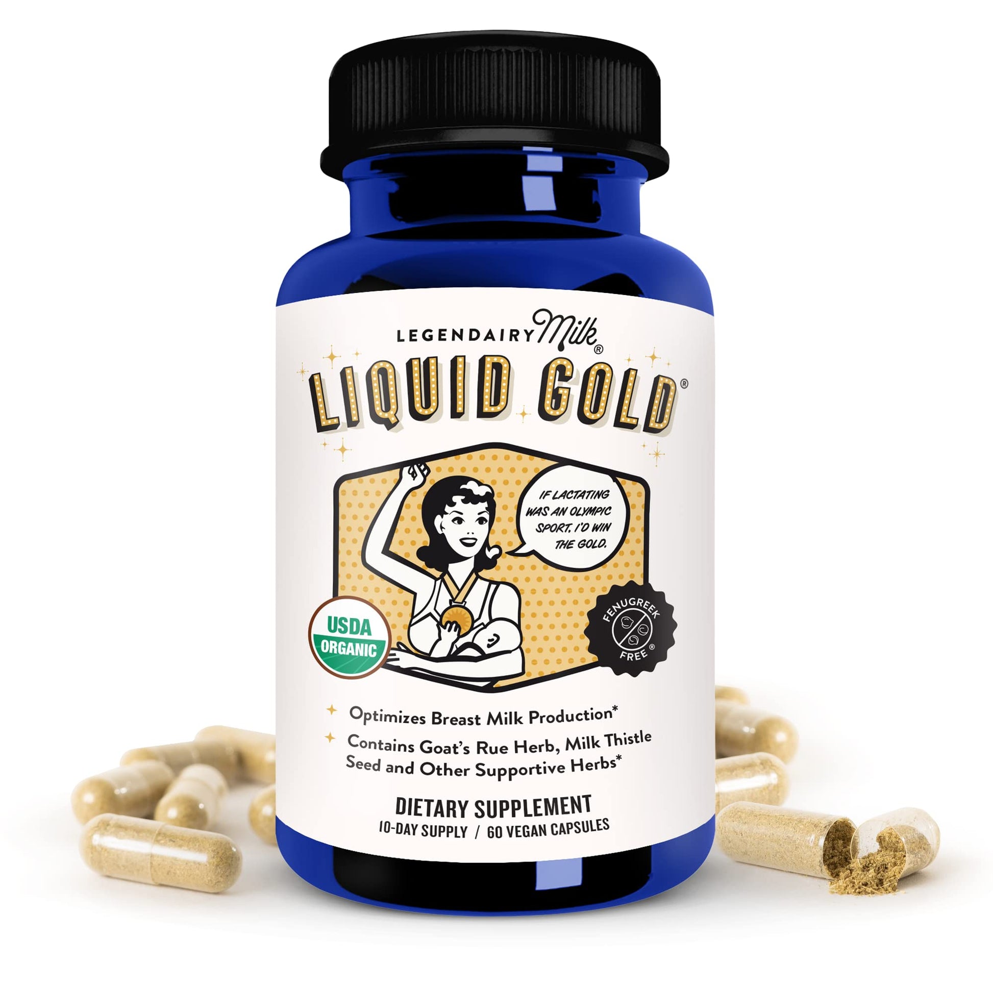 Legendairy Milk Liquid Gold Lactation Supplement, Organic Goat's Rue Lactation Legendairy MilkAu supplements