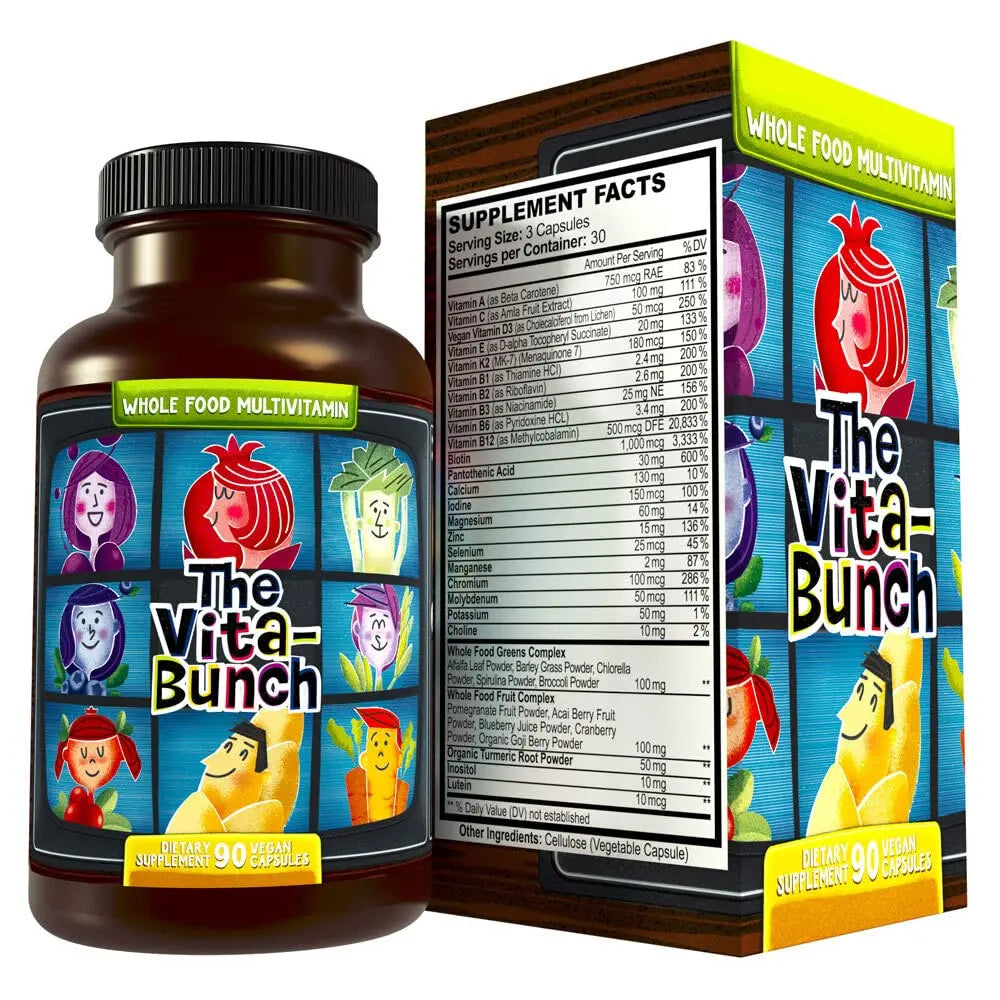Whole Food Multivitamin Fruit & Super Greens All-in-one Vitamin Complex, 90 Vegan Capsules - Daily Vitamin for Women and Men Hippie FarmsAu supplements