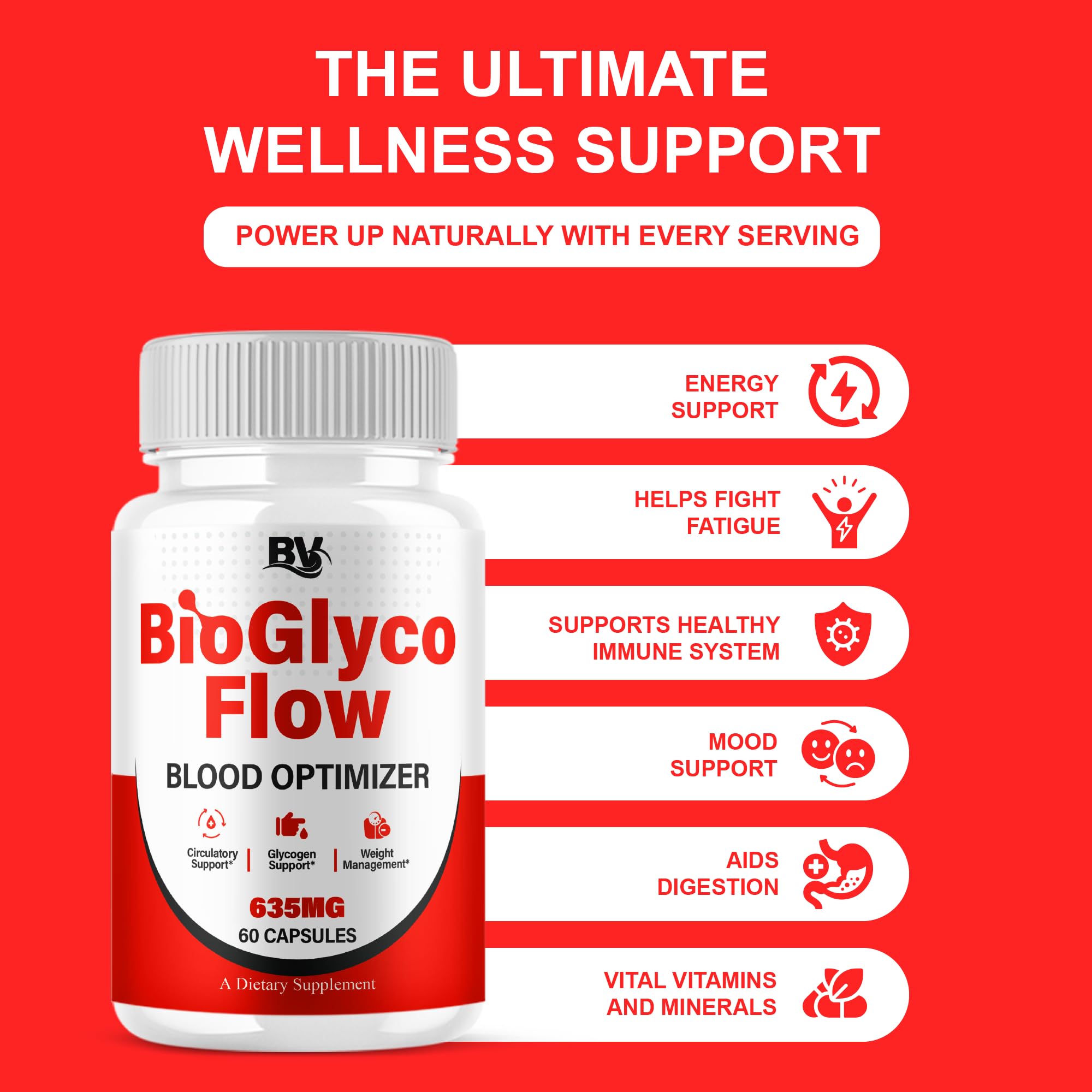 BioGlyco Flow Advanced Daily Multivitamin Health Support and All Natural Wellness Supplement Formula, BioGlyco Flow Premium Health and Wellness Support Formula Supplement (2 Pack - 120 Capsules) BLUE VIBEAu supplements