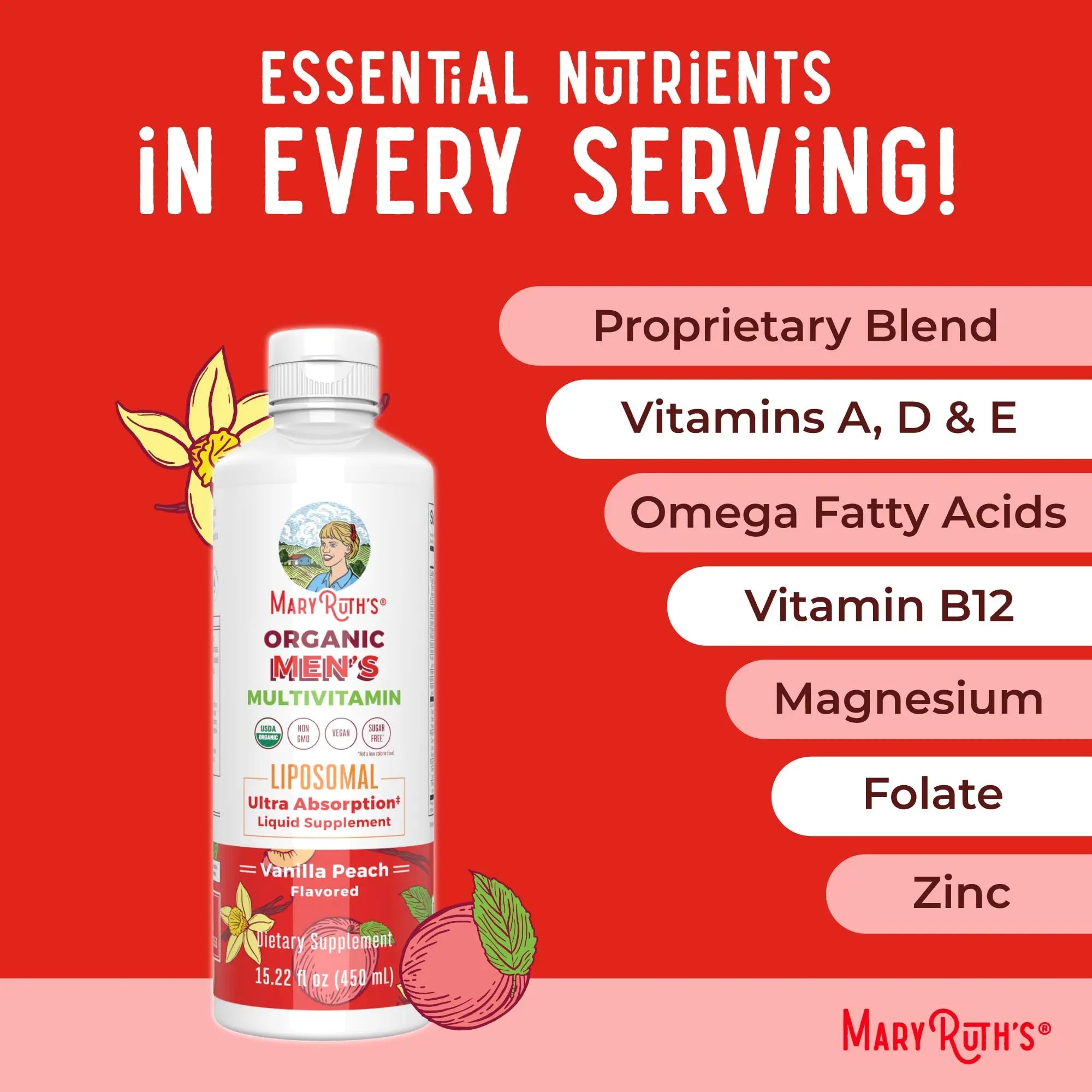 MaryRuth Organics Multivitamin for men | Sugar Free mens Multivitamin | Liquid Vitamins for men | Immune Support Supplement | MaryRuth OrganicsAu supplements