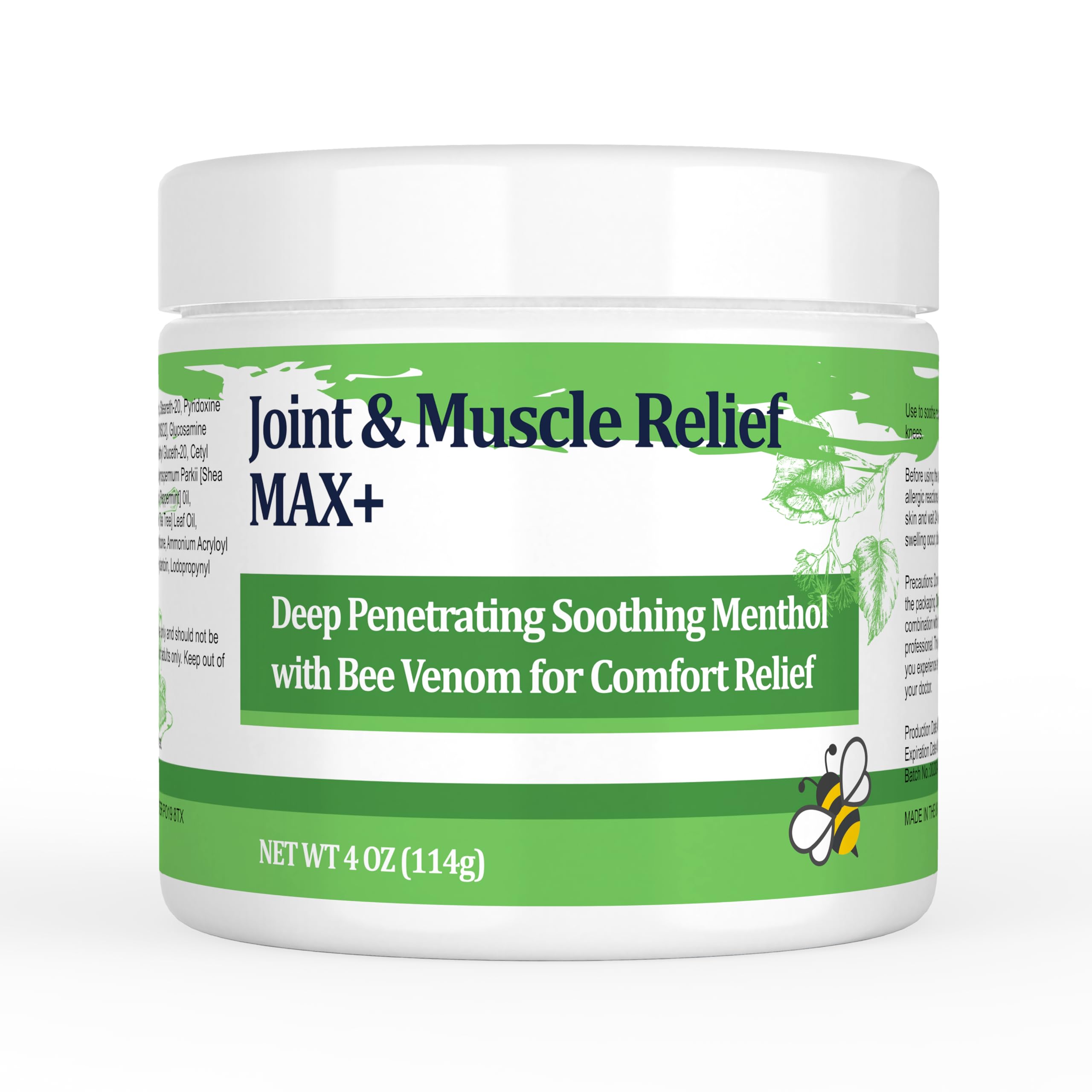 DUBOONAIO Max Energy Bee Venom Cream, Muscle Joint Soothing Cream, Pure Natural, for Back, Neck, Hands, Feet, Shoulder, Leg, Knee, Ankle Care DUBOONAIOAu supplements