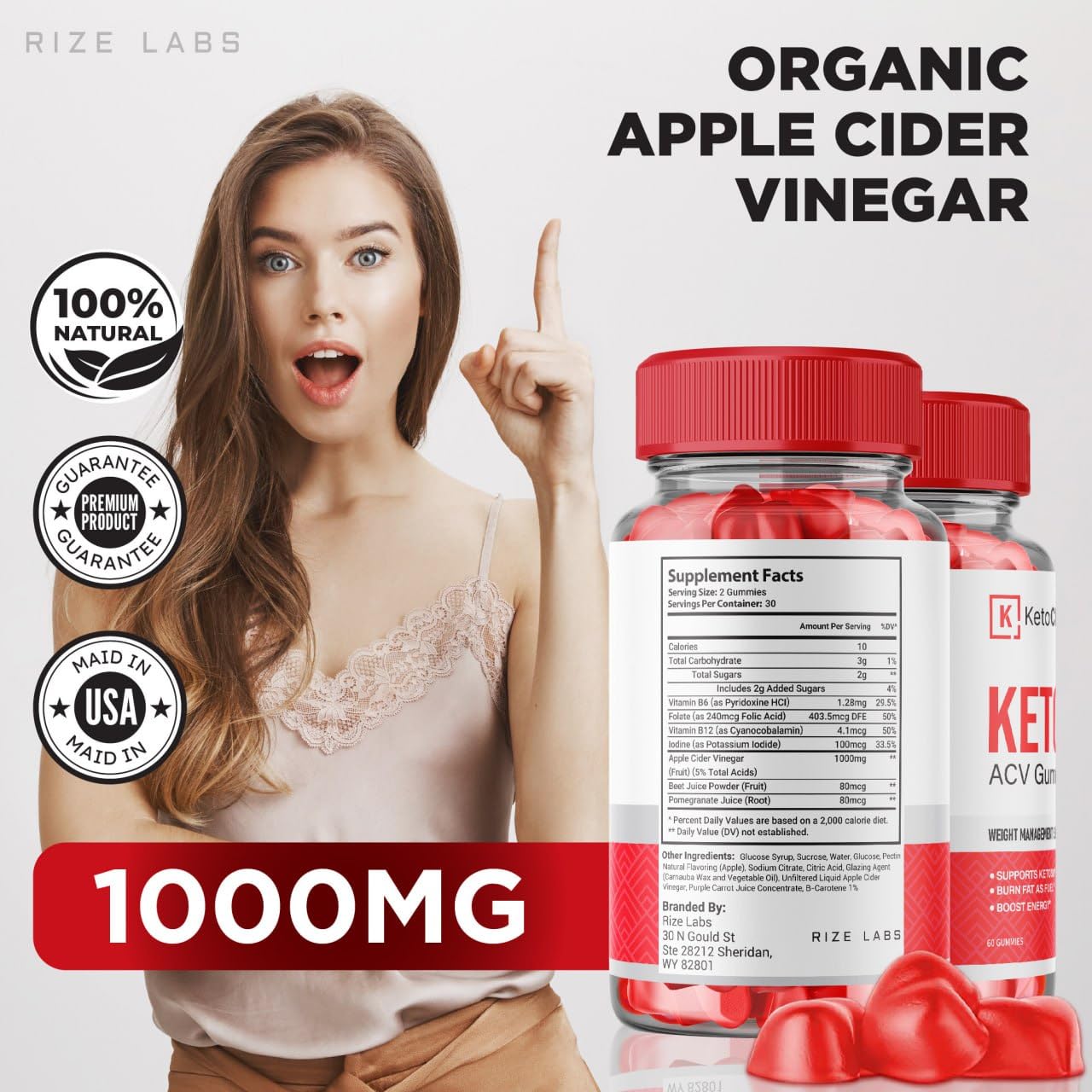 (2 Pack) Keto Chews Gummies - Keto Chews ACV Gummies for Weight Loss 525 MG rize labsUS supplements