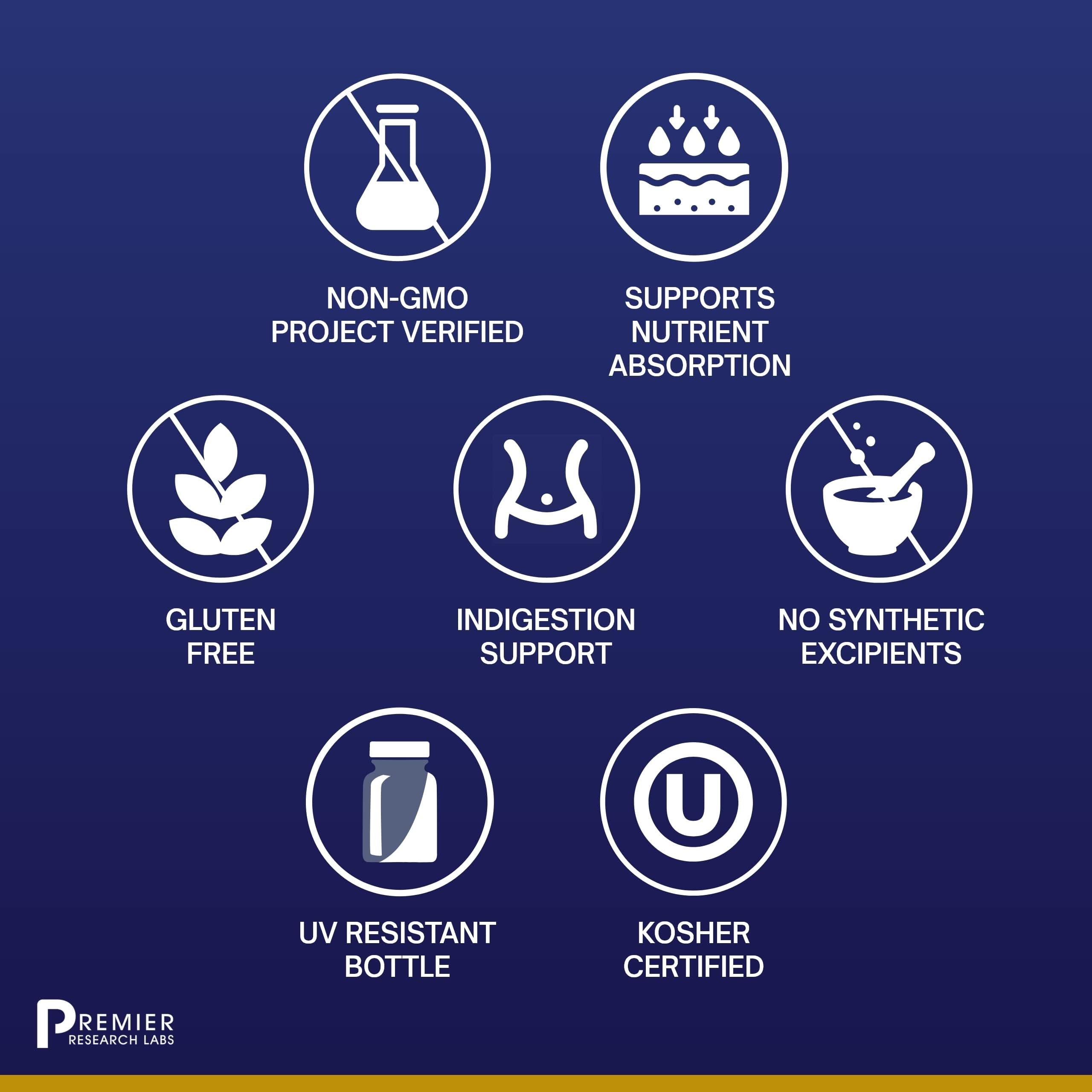 Premier Research Labs Premier HCL - Betaine HCL, Betaine Hydrochloride Supplement for Optimal Digestive Function, Nutrient Absorption, Betaine-HCL for Low Stomach Acid- 90 Vegetarian Capsules Premier Research LabsAu supplements