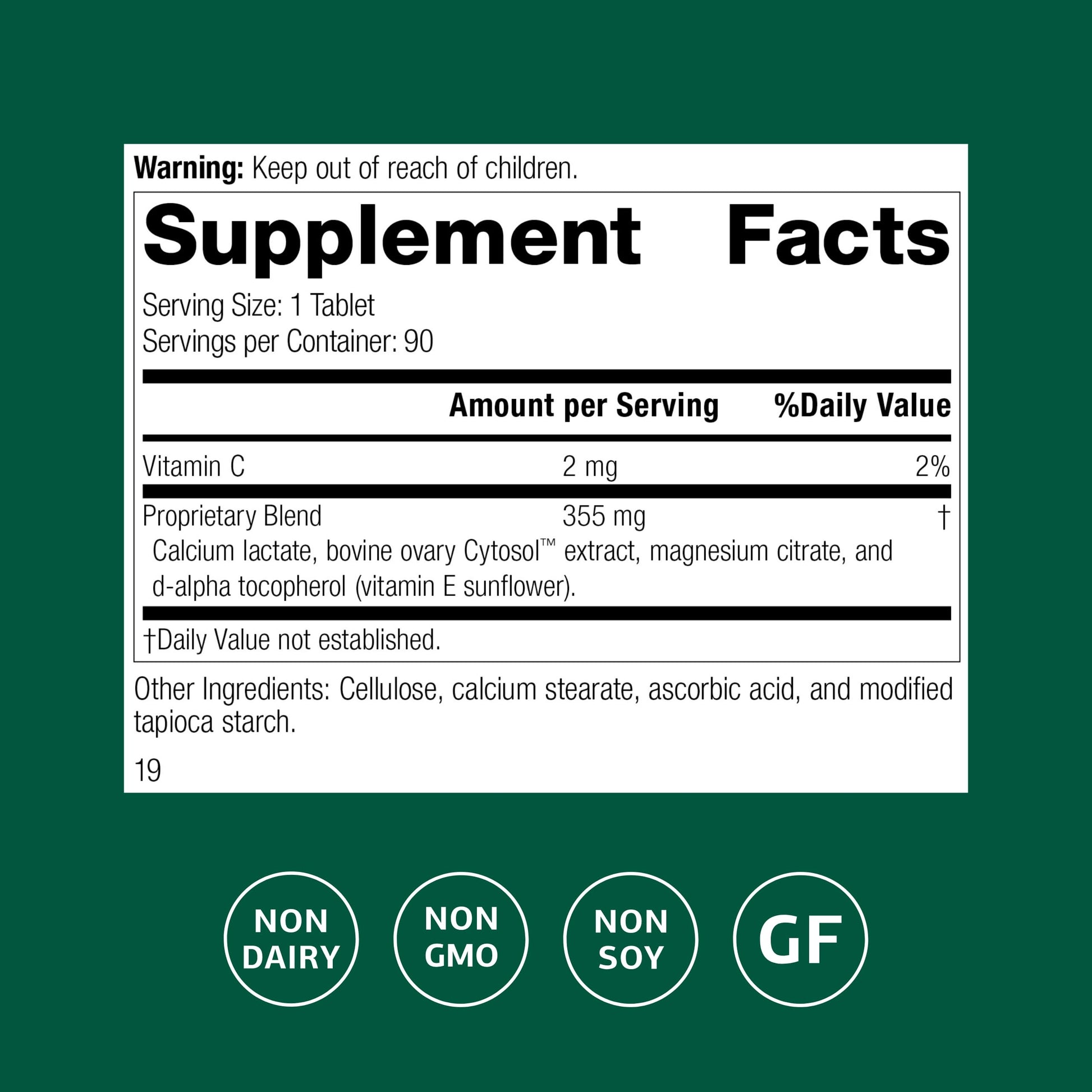 Standard Process Ovex - Daily Whole Food-Based Health Supplement - 90 Tablets (90 Servings) Standard Process Inc.Au supplements