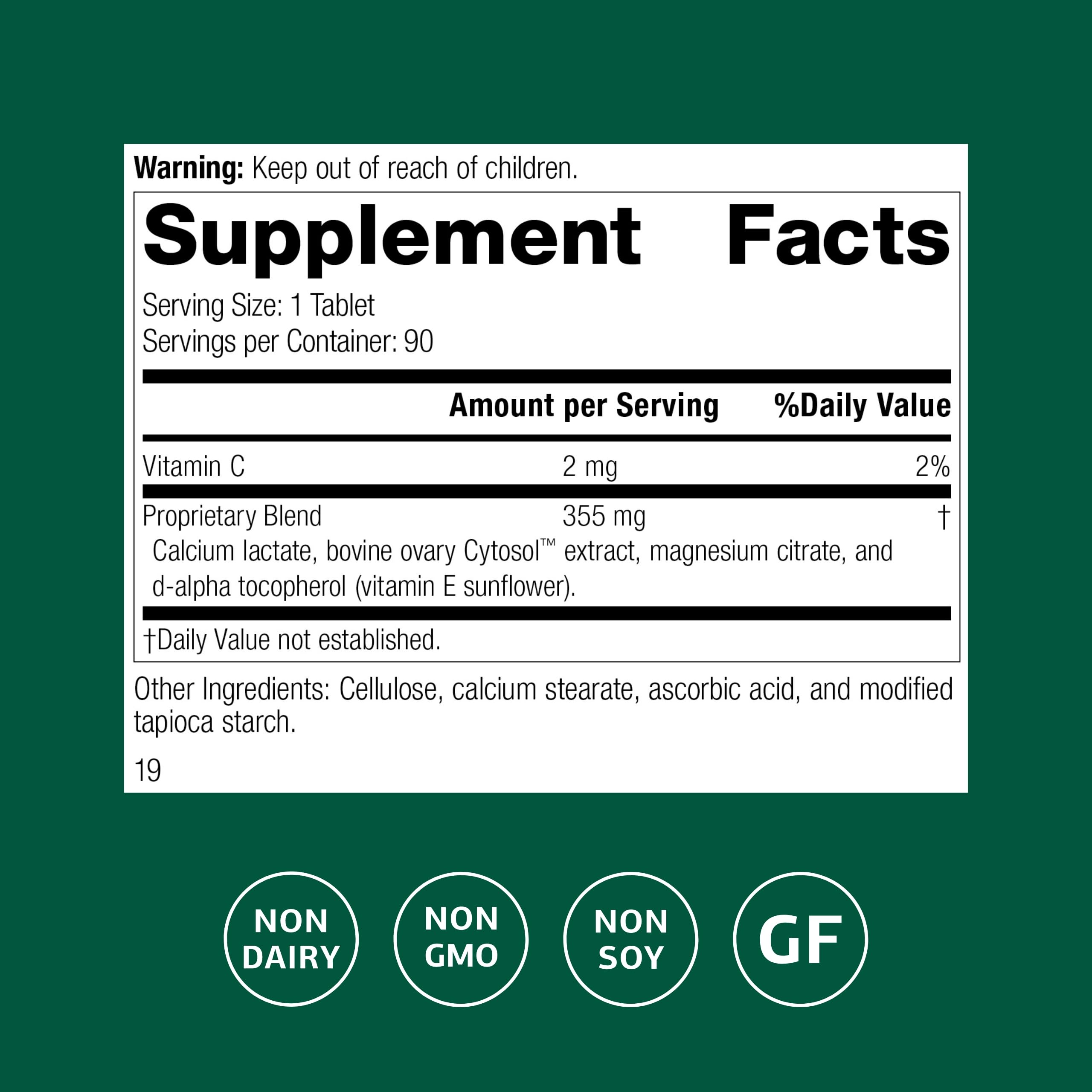 Standard Process Ovex - Daily Whole Food-Based Health Supplement - 90 Tablets (90 Servings) Standard Process Inc.Au supplements