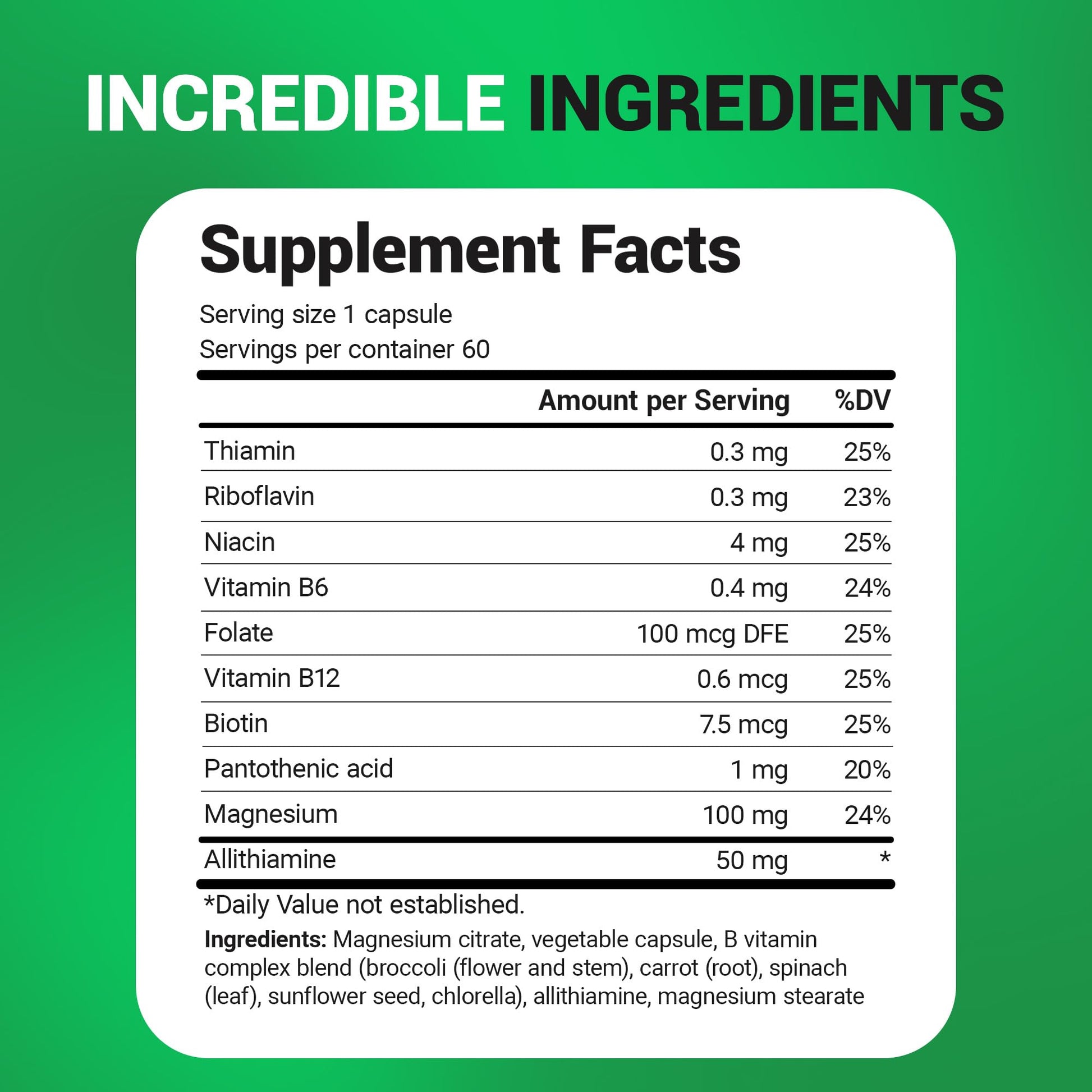 Dr. Berg Natural Vitamin B1 B6 B12 Complex - Allithiamine Vitamin B1 Supplement with 8 Essential Vitamin B Complex for Men & Women Including Thiamin, Niacin, Folate, Magnesium & More - 60 Capsules Dr. Berg NutritionalsAu supplements
