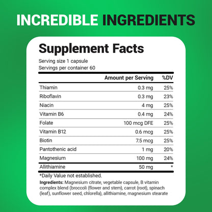 Dr. Berg Natural Vitamin B1 B6 B12 Complex - Allithiamine Vitamin B1 Supplement with 8 Essential Vitamin B Complex for Men & Women Including Thiamin Dr. Berg NutritionalsUS supplements