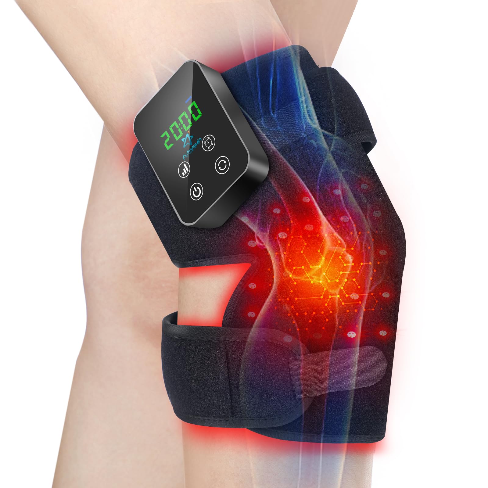 Red Light Therapy Knee Brace: Pain Relief Infrared Heating Pad 72 LED Heat Lamp Pain Relief AstarexinAu supplements