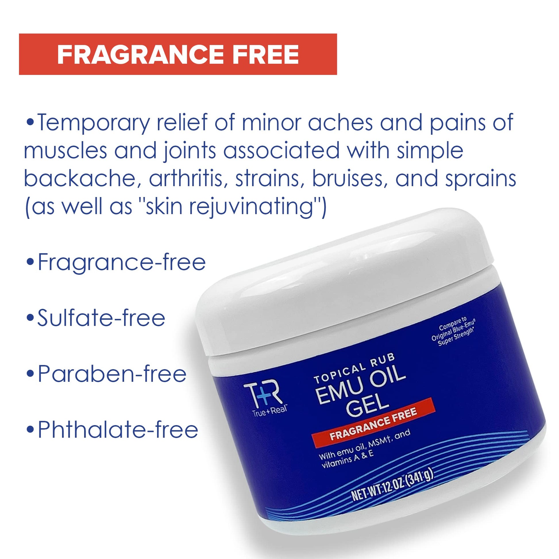 True+Real Emu Oil Gel, 12 oz True+RealAu supplements