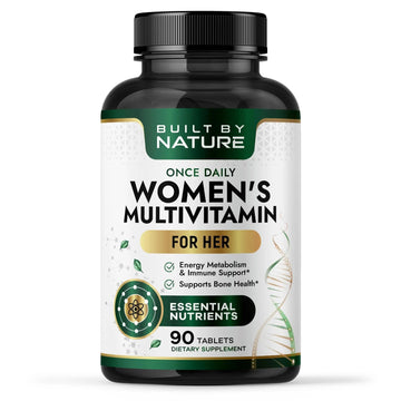 Built by Nature Multivitamin for Women – Daily Womens Multivitamin Supplement with Essential Vitamins & Minerals Built by NatureAu supplements
