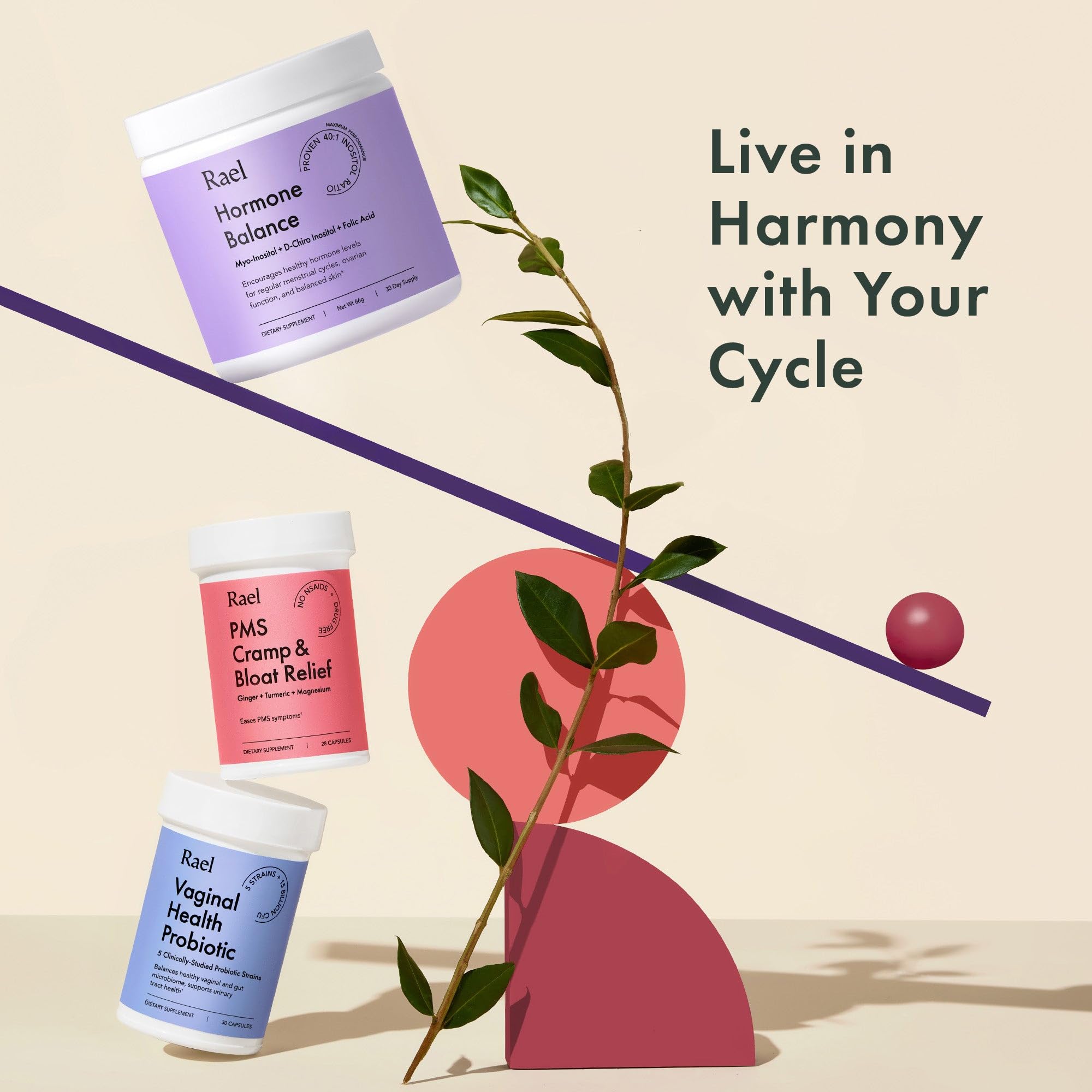 Rael Hormone Balance for Women, Myo Inositol Powder - Myo-Inositol & D-Chiro Inositol RaelUS supplements
