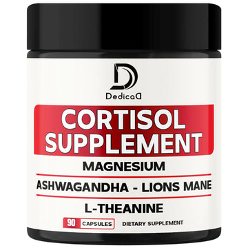 DEDICAD 9in1 Cortisol Supplement - Ashwagandha and Magnesium Glycinate and Chelate - Brain Health & Restful Night & Mood Balance - 90 Capsules Supply 45 Days DEDICADnz supplements