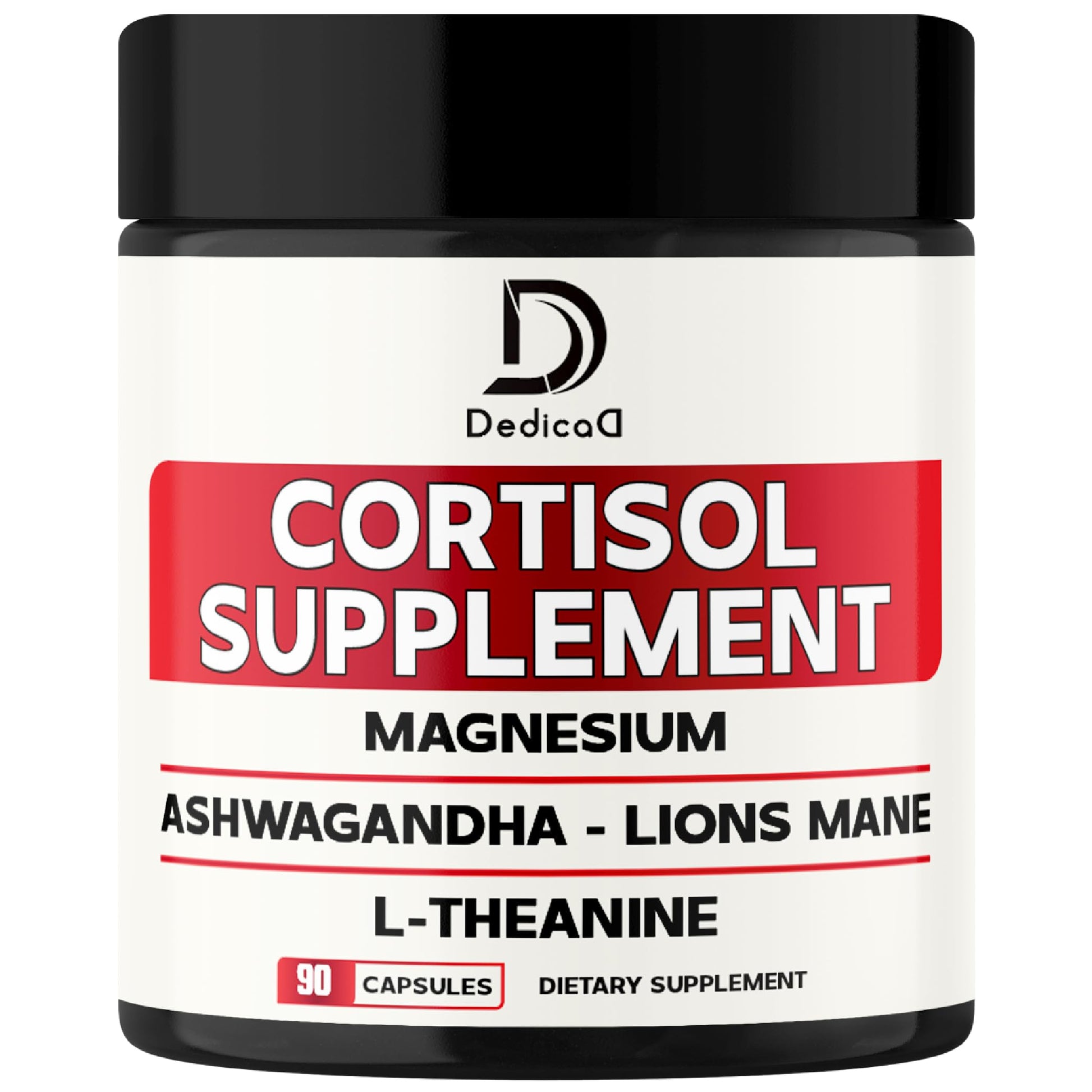 DEDICAD 9in1 Cortisol Supplement - Ashwagandha and Magnesium Glycinate and Chelate - Brain Health & Restful Night & Mood Balance - 90 Capsules Supply 45 Days DEDICADAu supplements