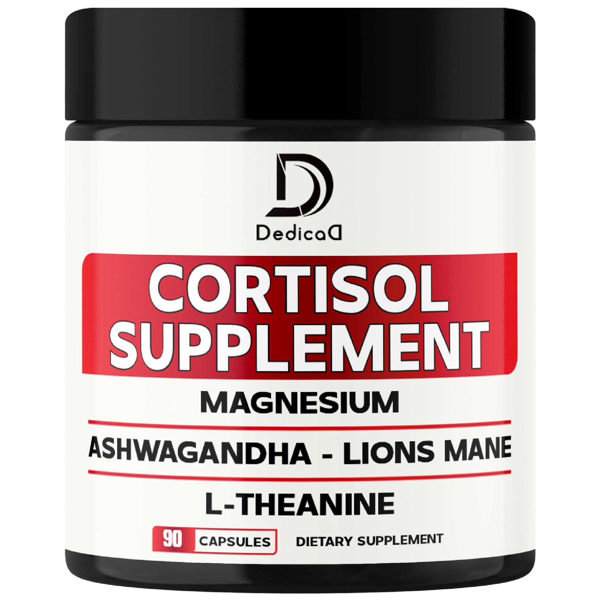 DEDICAD 9in1 Cortisol Supplement - Ashwagandha and Magnesium Glycinate and Chelate - Brain Health & Restful Night & Mood Balance - 90 Capsules Supply 45 Days DEDICADAu supplements