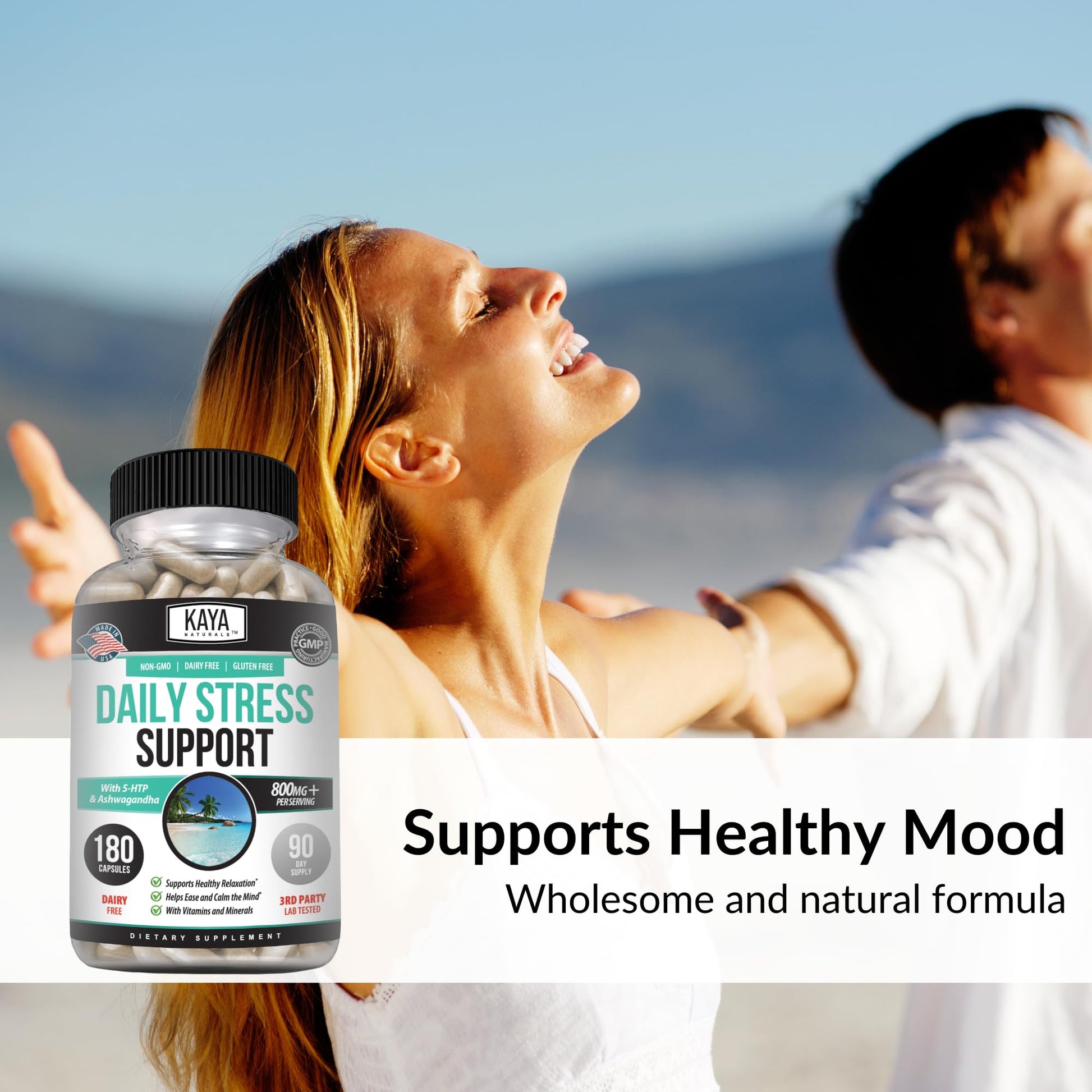 Kaya Naturals - Natural Herbal Support Vitamin Supplement are Designed to Help You find Balance and Relaxation in Your Daily Routine - Vitamin Supplement - 180 Capsules Kaya NaturalsAu supplements