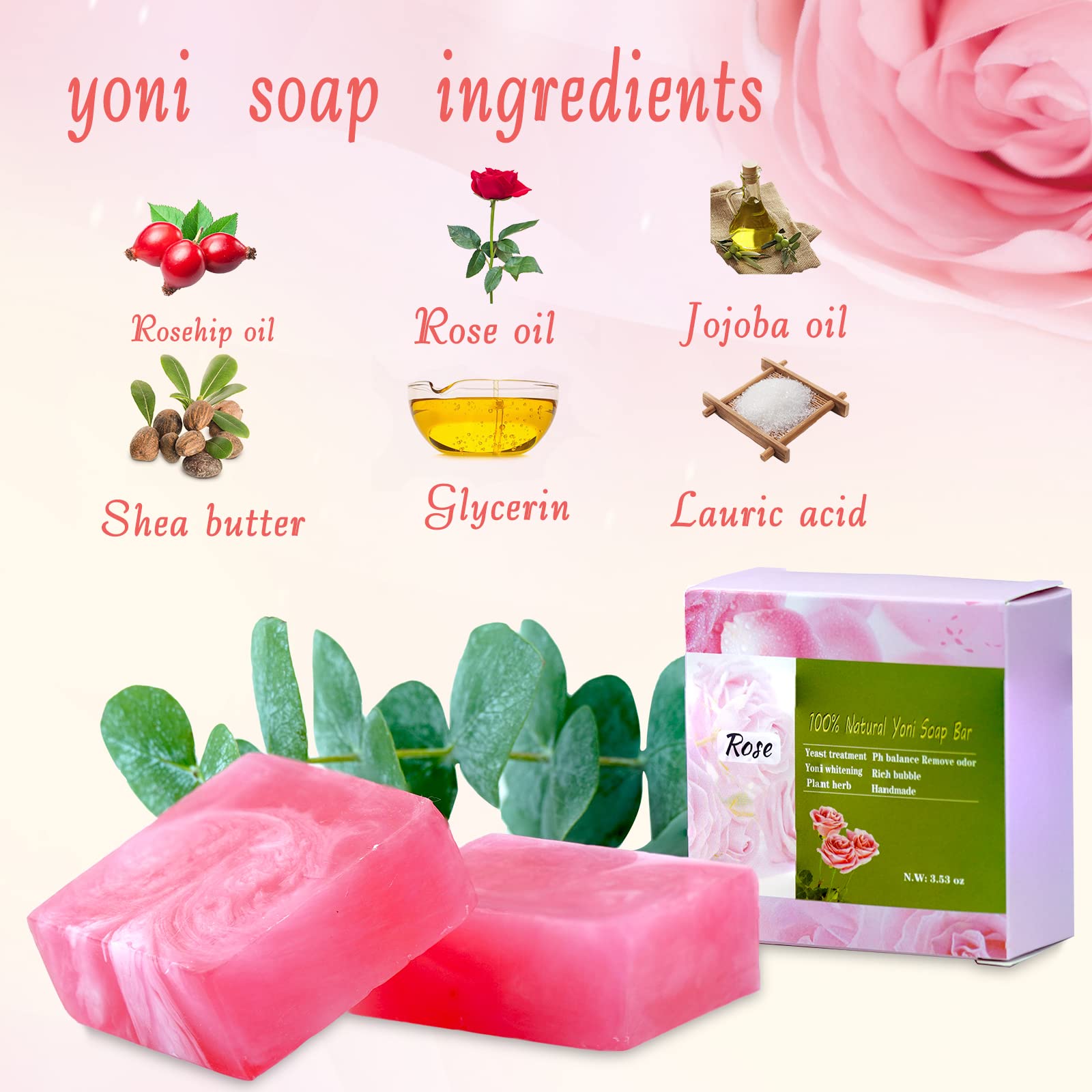 Yoni Soap Bars and Natural Yoni Oil Set, Yoni Oil Vaginal Wash for Women Feminine Wash Vaginial ShibarcleAu supplements