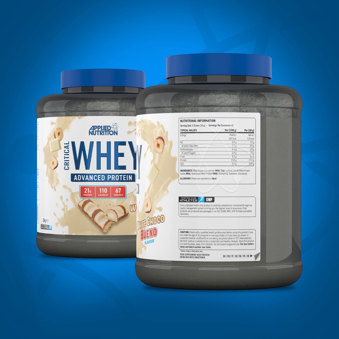 Applied Nutrition Critical Whey Protein Powder 2kg - High Protein Powder, Protein Milkshake Applied NutritionUS supplements