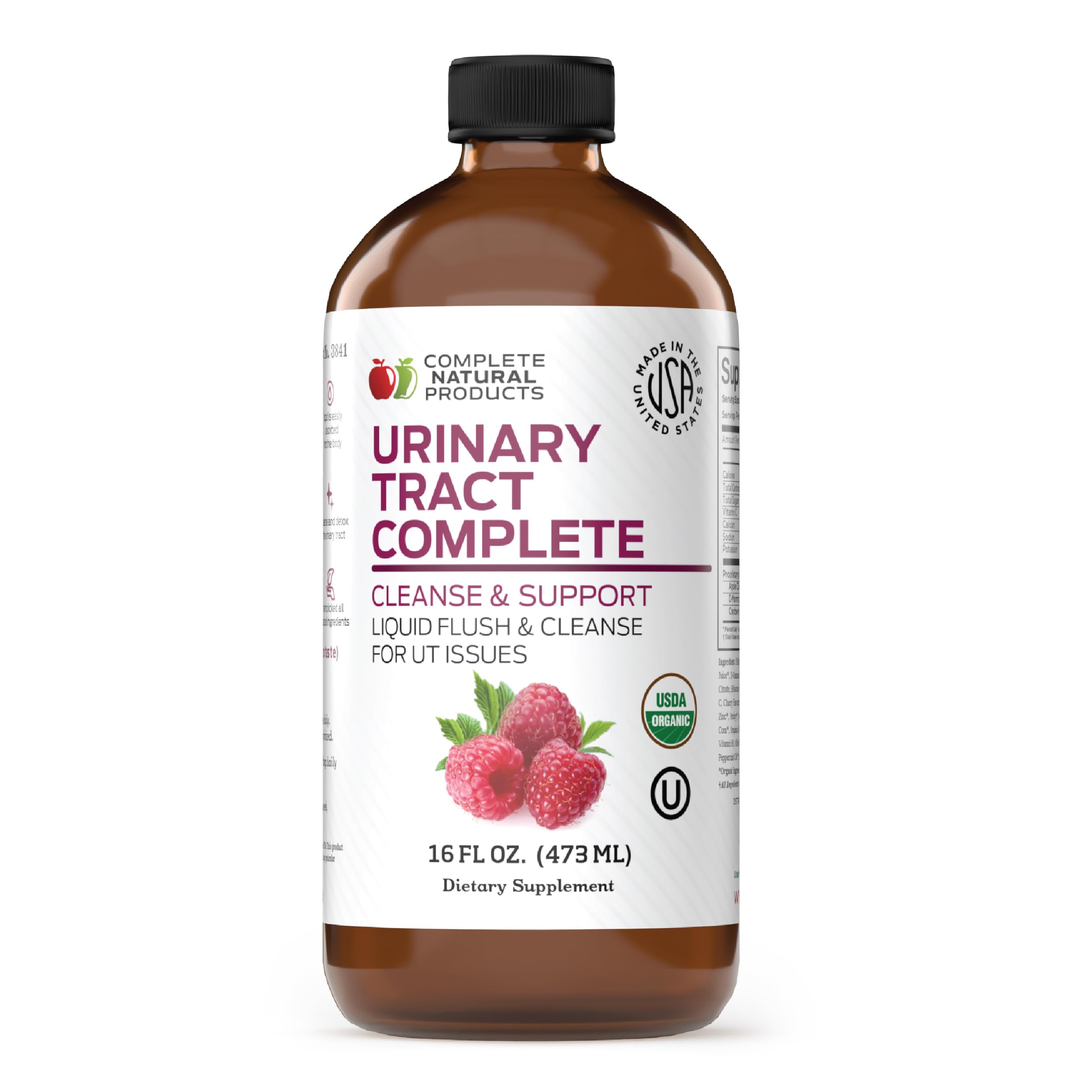 Complete Natural Urinary Tract Complete 8oz - Liquid Supplement for Urinary Tract Health with Organic Cranberry, D-Mannose, Beet Root, Fennel Seed, and Turmeric Complete Natural ProductsAu supplements