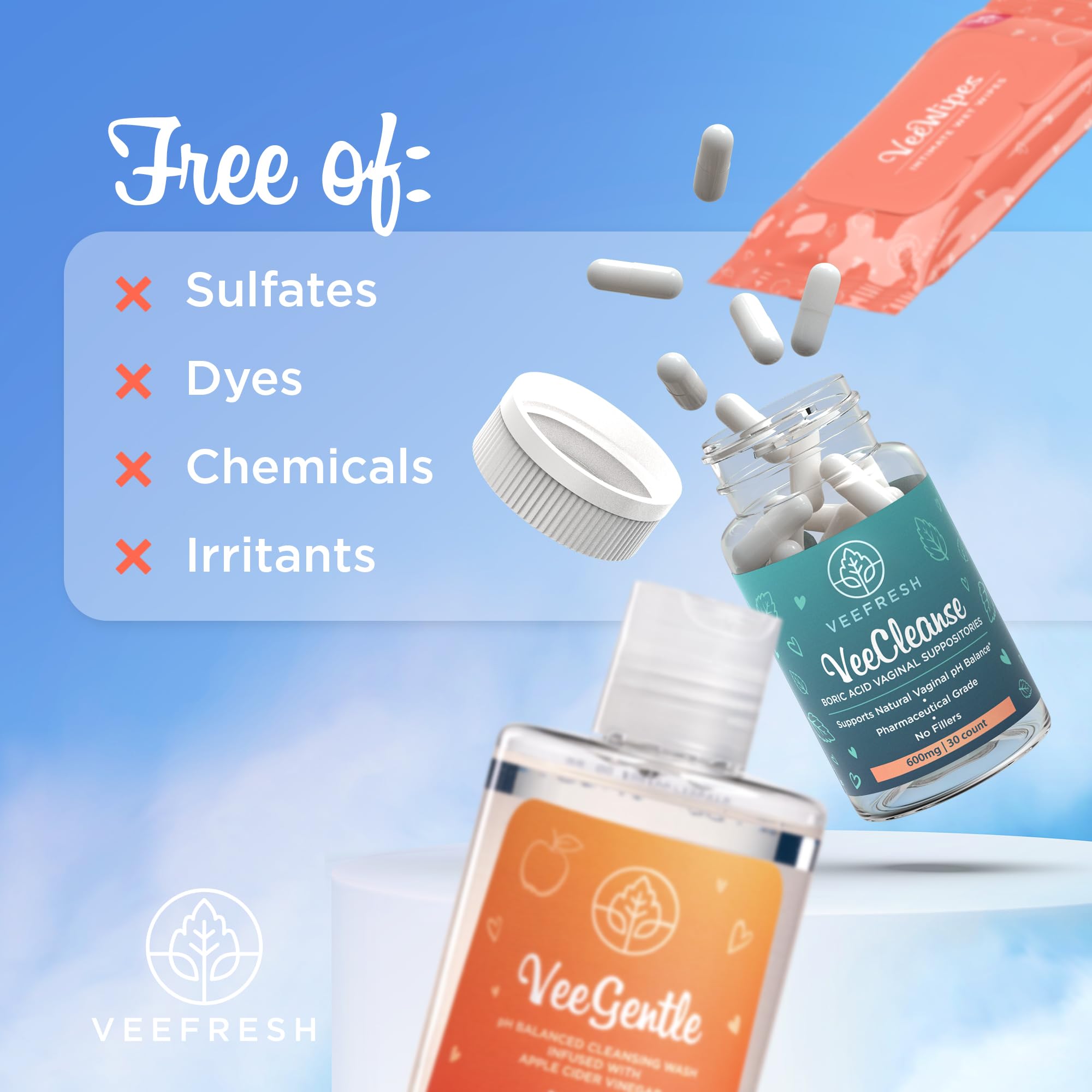 VeeFresh VeePower Bundle - A Convenient Feminine Care Bundle for Any-Time Freshness & Odor Control VeeFreshAu supplements