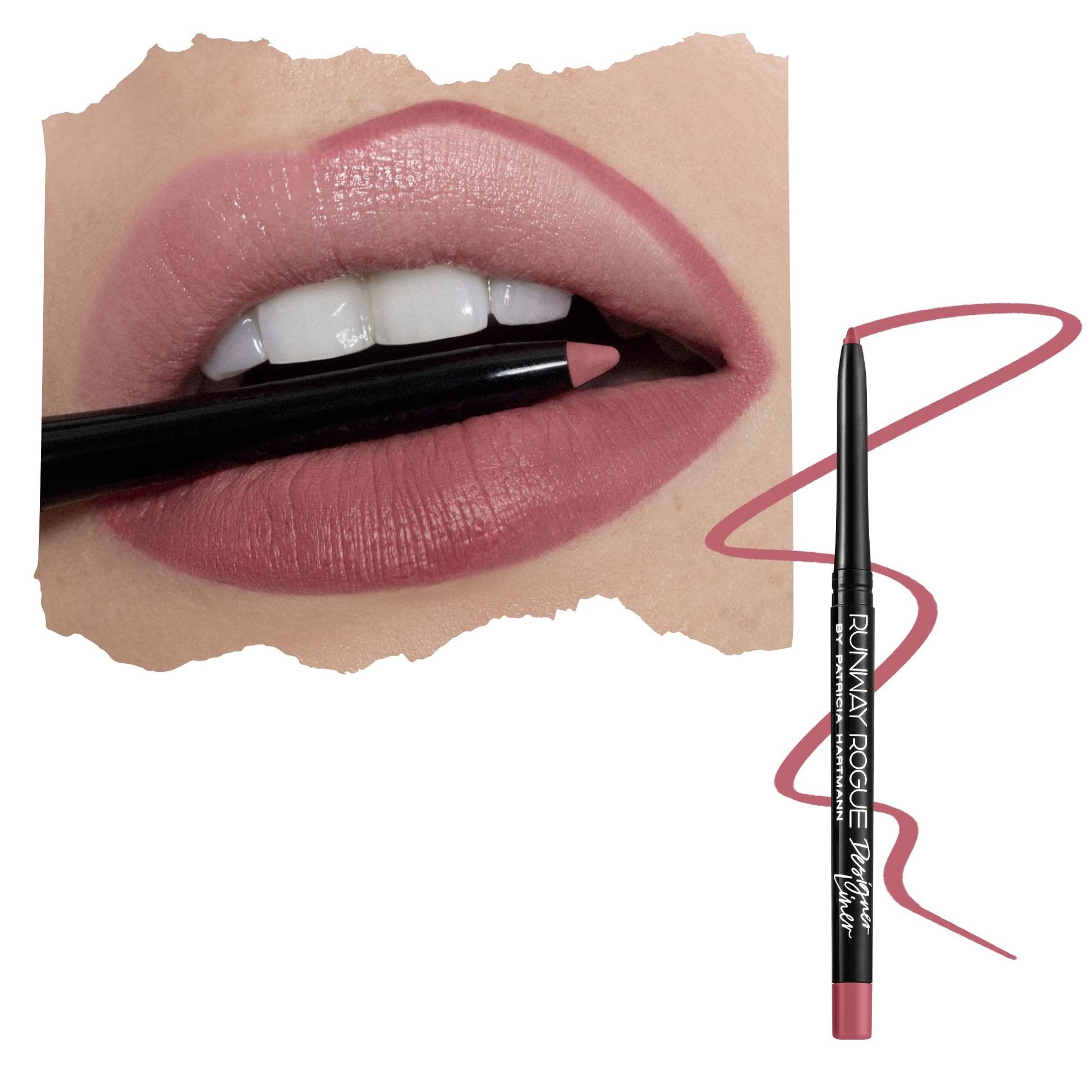 Runway Rogue Designer Liner Lip Pencil, Matte Cool Berry-Rose Lip Liner Pencil and Lip Liner Sharpener, ‘Camera Ready’ Runway RogueAu supplements