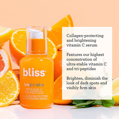 Bliss Bright Idea Vitamin C + Tri-Peptide Brightening Serum - 1 Fl Oz - Hydrating BlissUS supplements