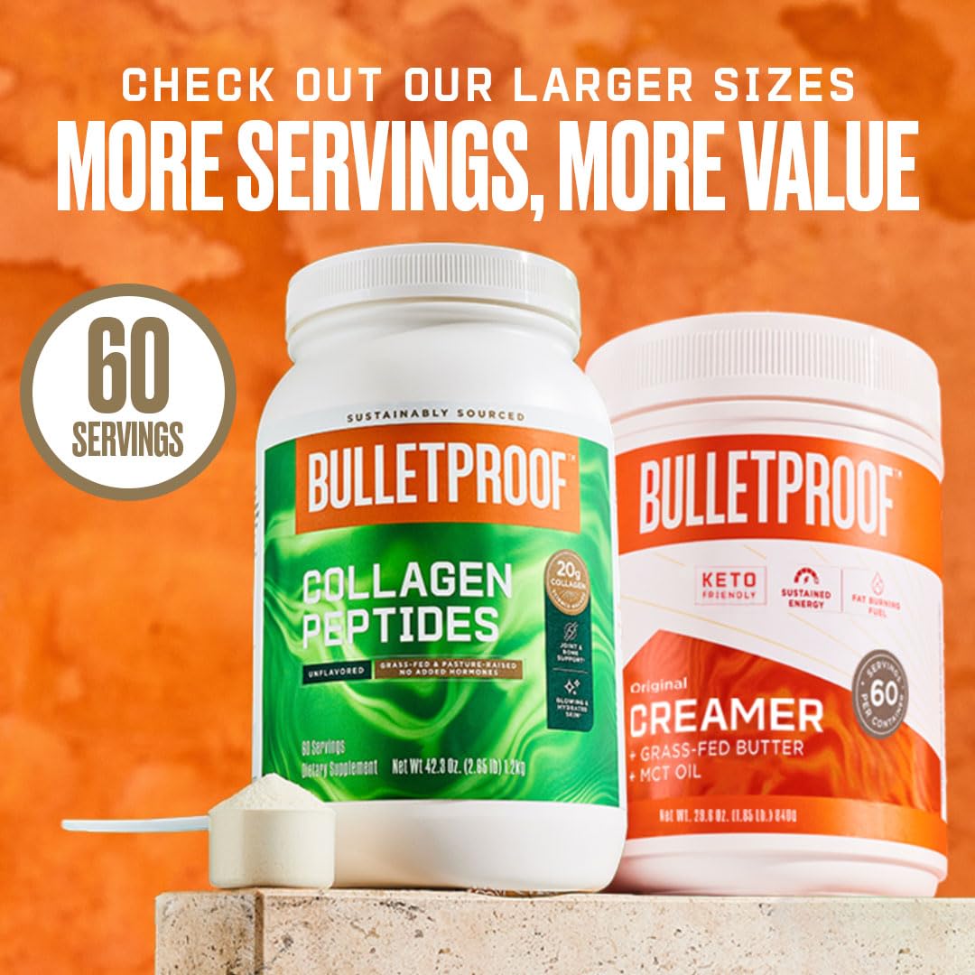 Bulletproof Unflavored Collagen Peptides Powder Packets, Pack of 15, Grass-Fed Collagen BulletproofUS supplements