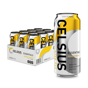 CELSIUS ESSENTIALS, Sparkling Mango Tango, Performance Energy Drink 16 Fl Oz CELSIUSUS supplements