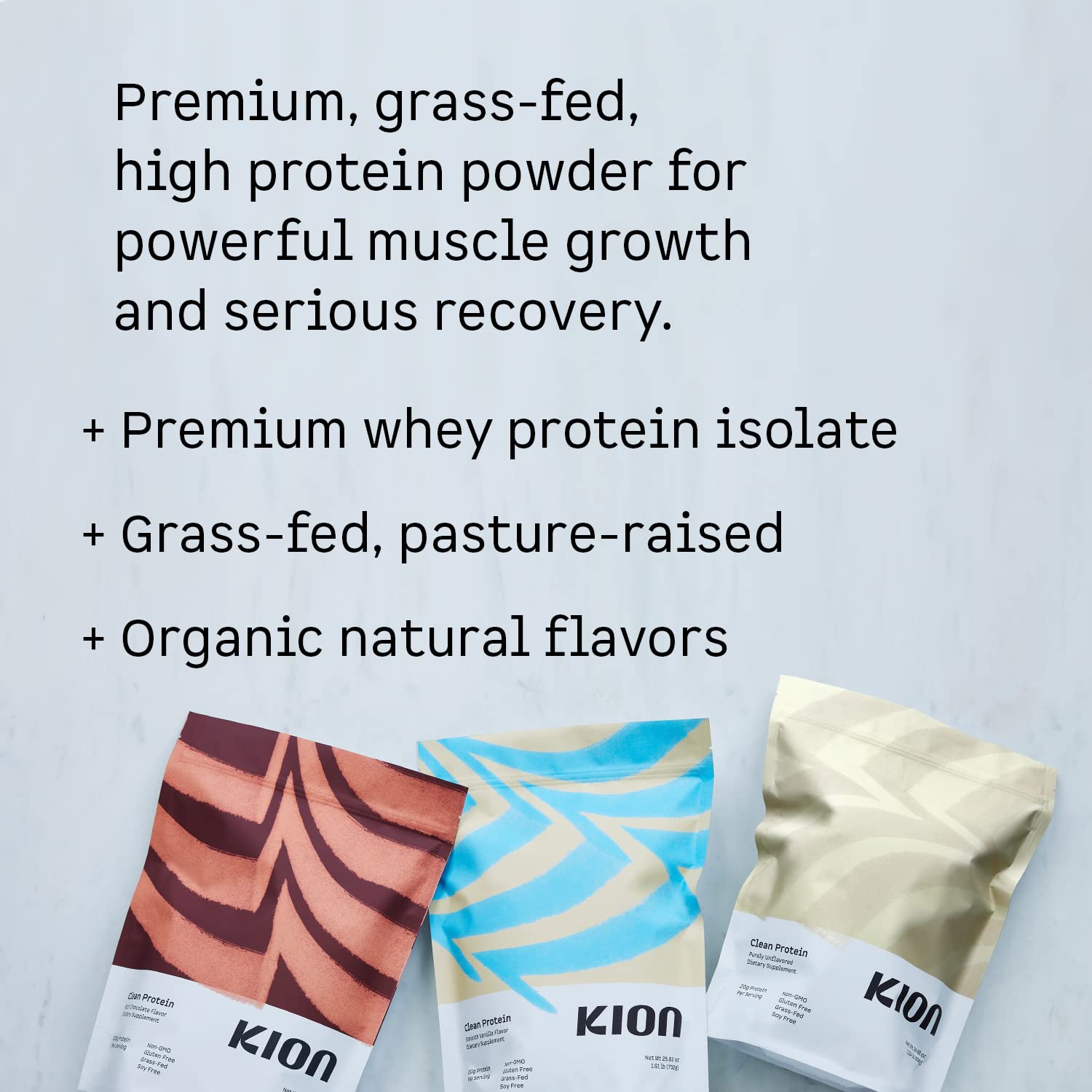 Kion Clean Protein | Grass-Fed & Pasture-Raised Whey Isolate Protein Powder KionUS supplements