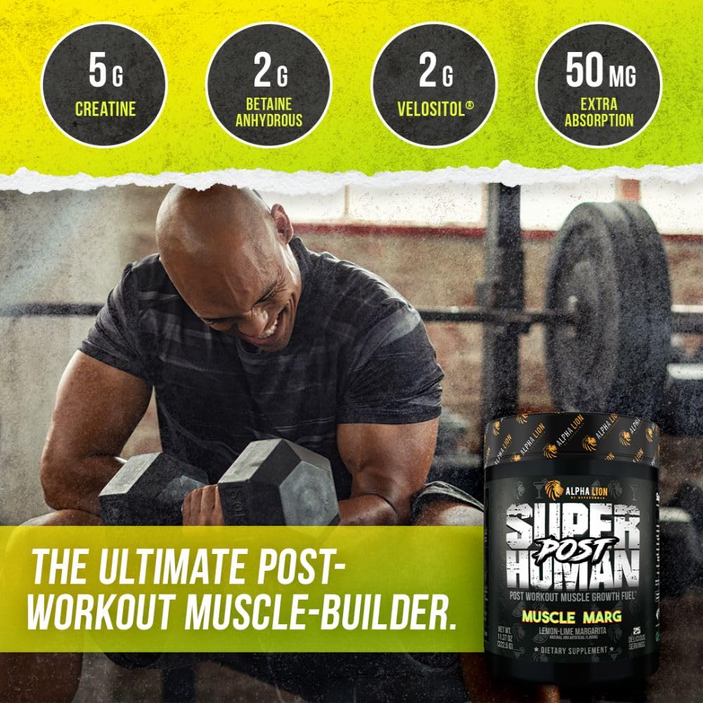 ALPHA LION Superhuman Pre Workout Powder & Post Workout Recovery Bundle, Sustained Energy & Focus + Lean Muscle Growth, Strength & Volume (Hulk Juice & Muscle Marg ALPHA LIONAu supplements