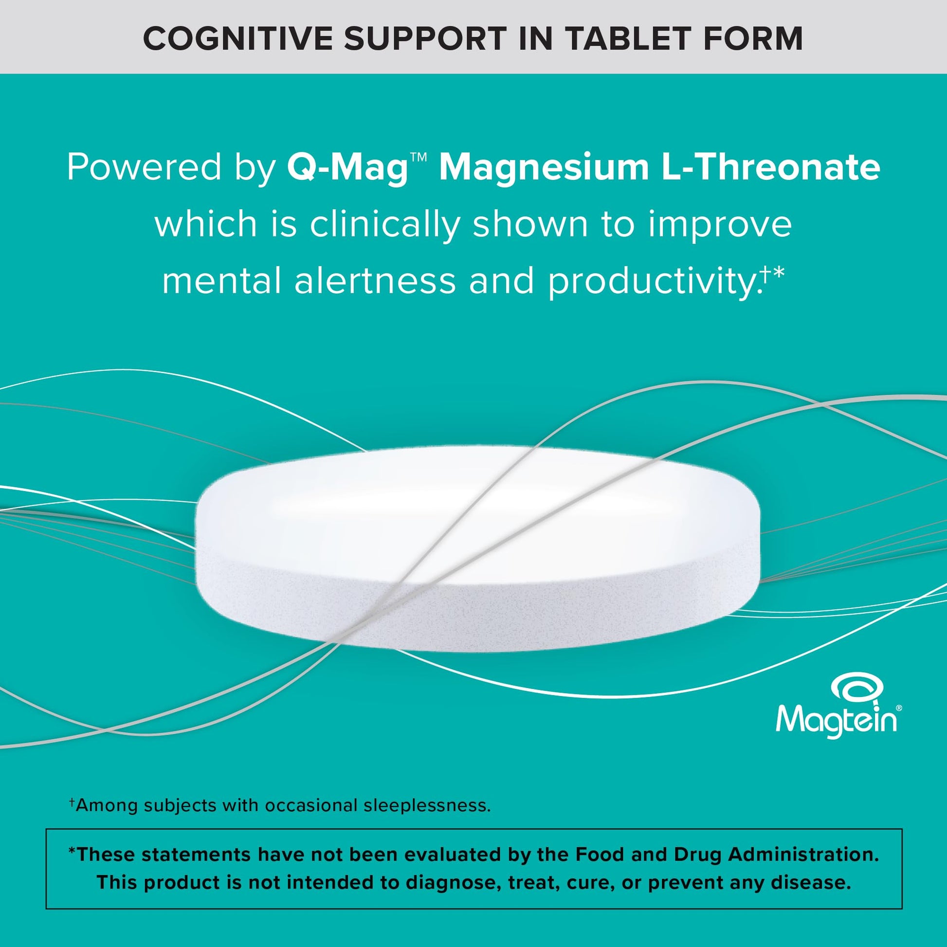 Qunol Q-Mag Magnesium L-Threonate Tablets, 2000mg of Magtein to Help Support Cognitive Performance, Improve Mental Alertness & Productivity, Supports Restful Sleep, High Absorption, 60 Count QunolAu supplements