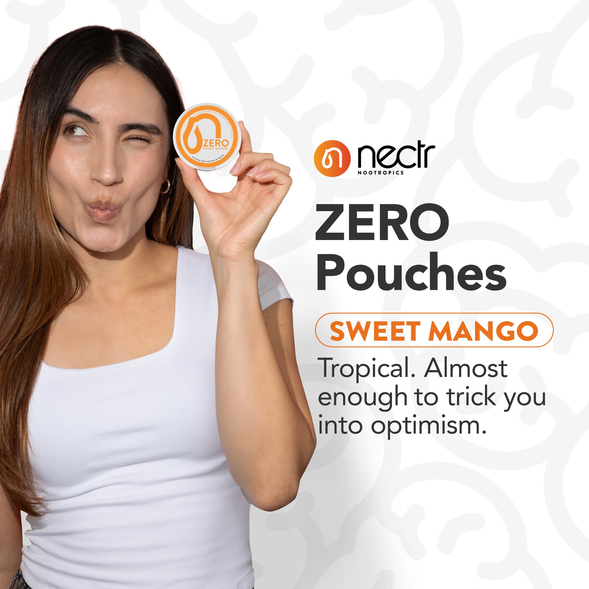 Nectr Energy Zero Pouches - No Caffeine, No Sugar, Zero Calories Mini Pouches for Oral Fixation and Stress Relief - 4 Pucks of 20 - Sweet Mango Flavor NectrAu supplements