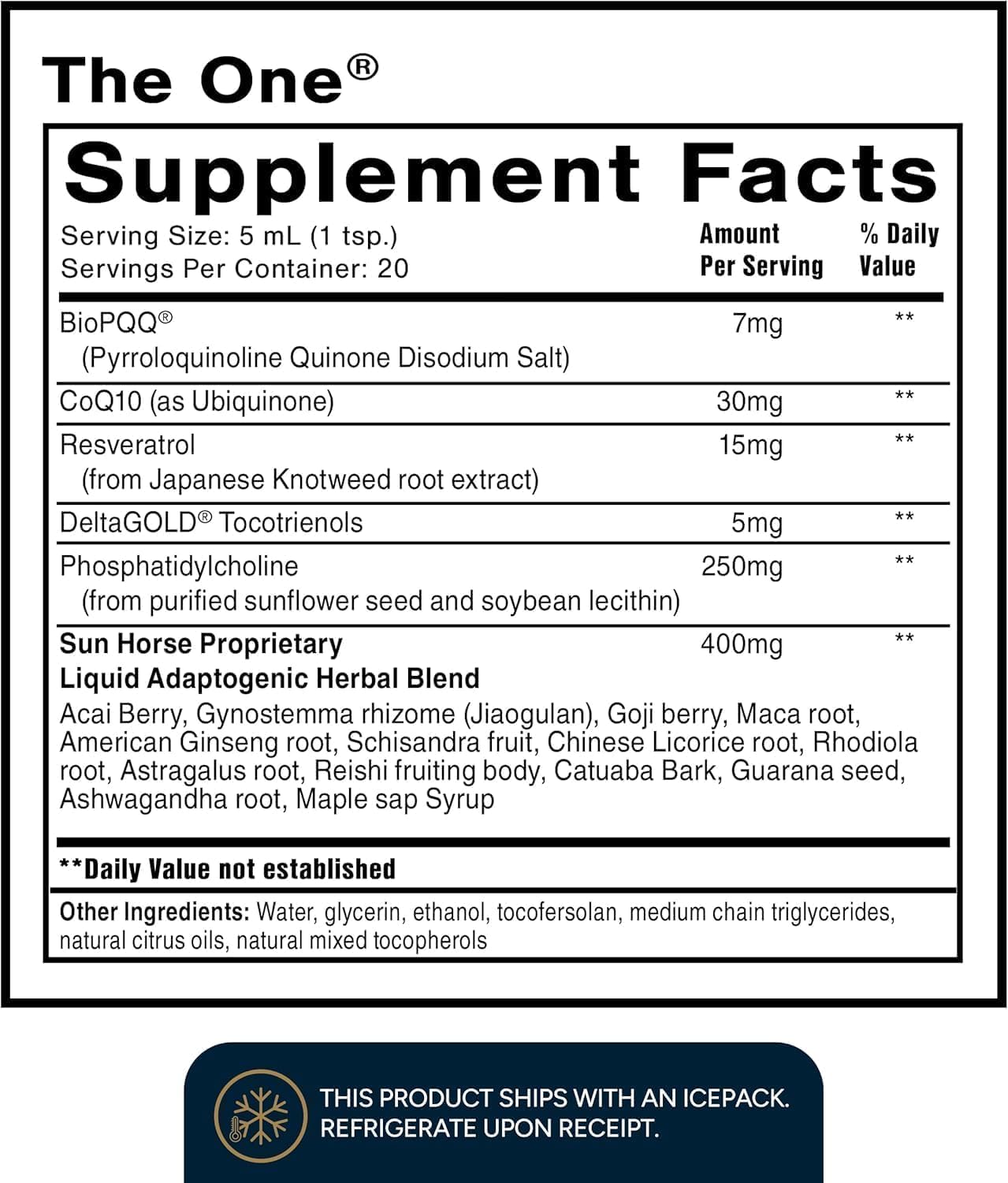 Quicksilver Scientific The ONE Mitochondrial Elixir - Mitochondria Supplement to Support Cellular Health with Phosphatidylcholine, Resveratrol, Reishi Mushroom & CoQ10 Liquid (3.38 Fl oz / 100ml) Quicksilver ScientificUS supplements