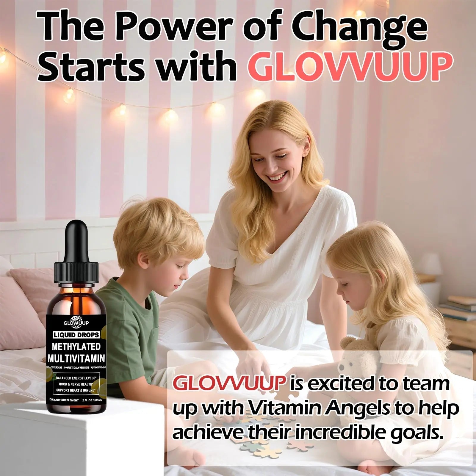 Multivitamin for Women & Men, Methylated Multivitamins & Multiminerals liquid Drops with Methylfolate B12 B2 Vitamin C E D3 K2 GLOVVUUPAu supplements