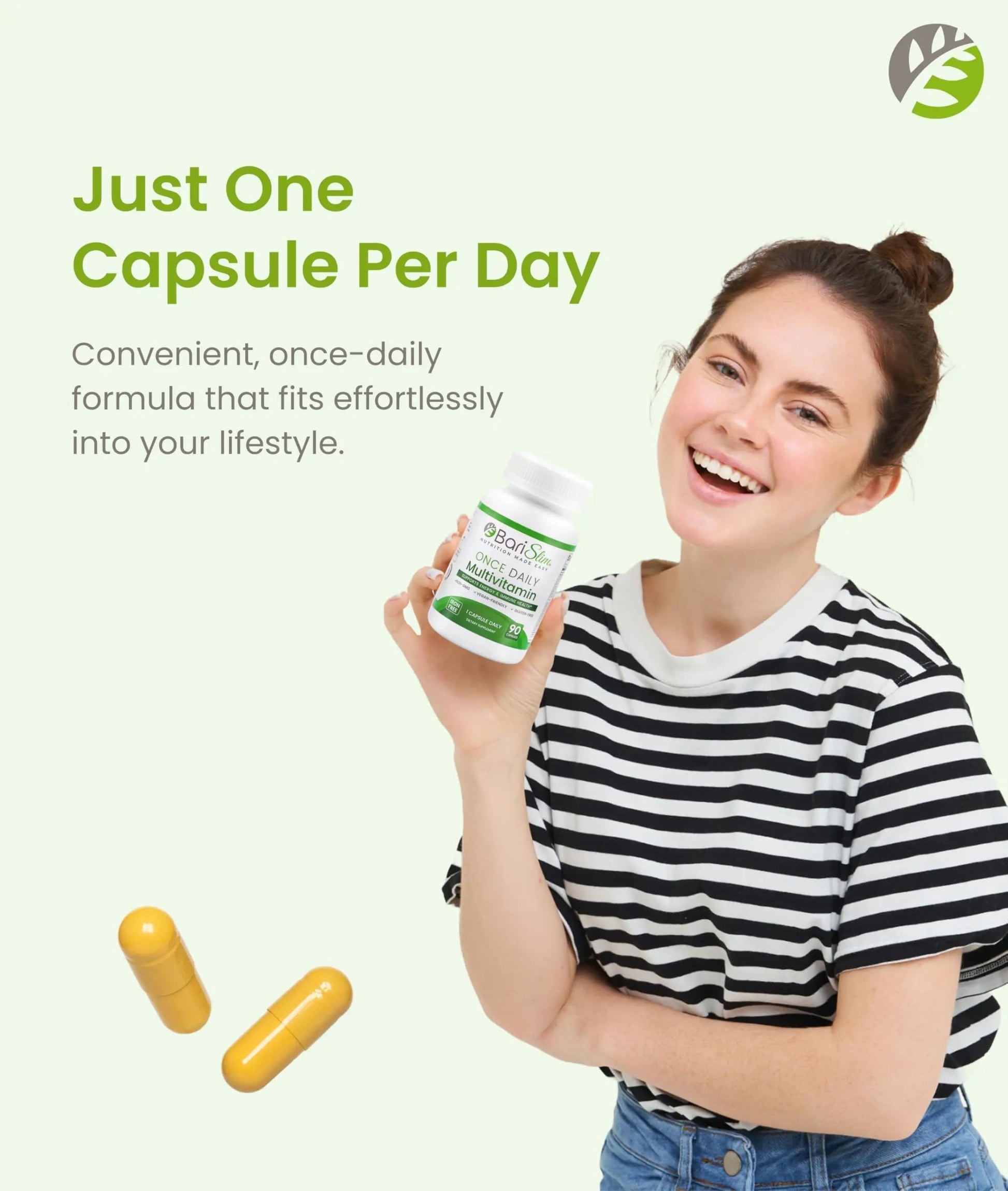 BariSlim Once Daily Bariatric Multivitamin Capsule - Iron-Free Formula - Bariatric Vitamin and Supplement for Post Surgery BariSlimAu supplements