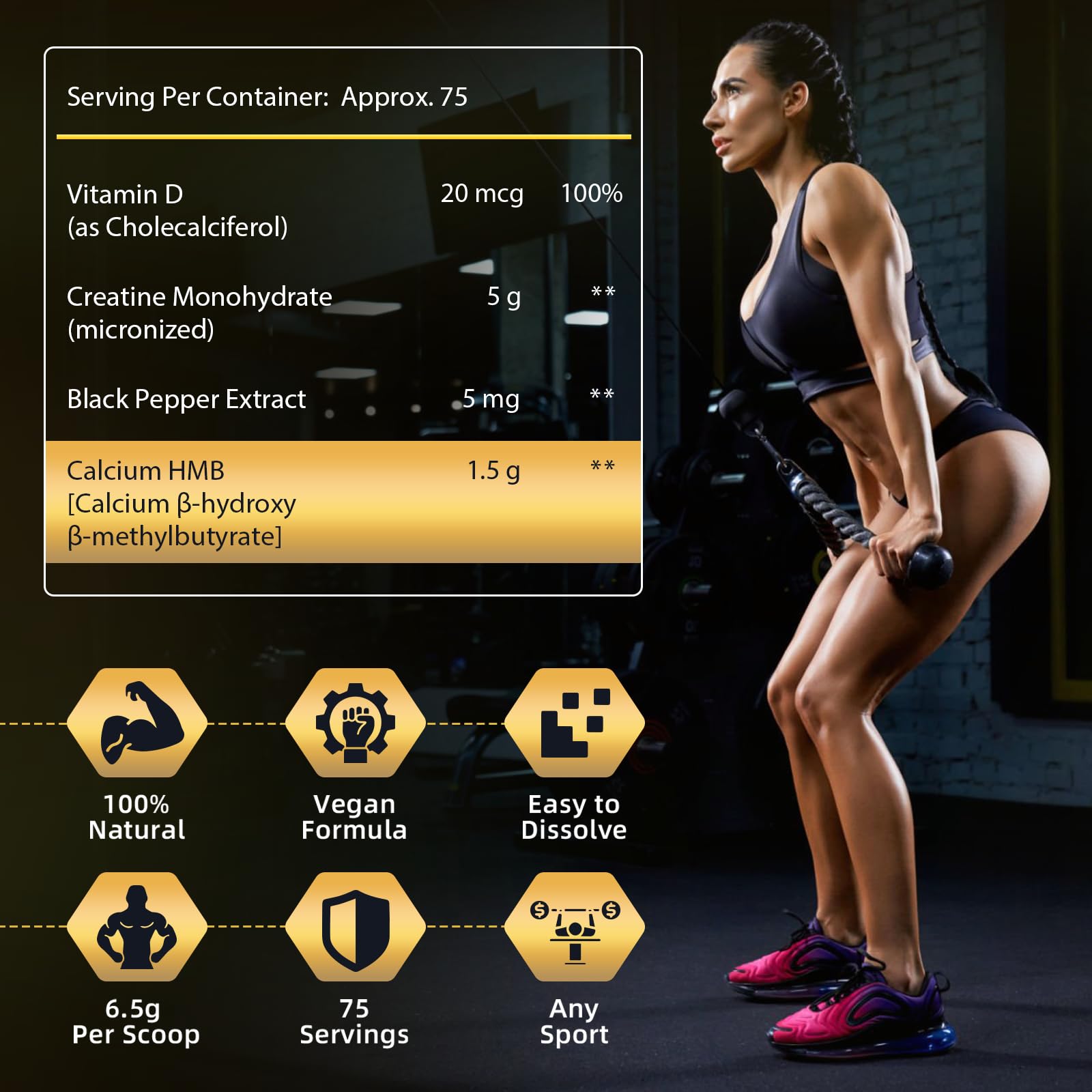 Micronized Creatine Monohydrate for Women and Men, Creatine Powder for Men-Women for Improve Performance and Strength, Support Muscle Growth and Workout Recovery, 6.5g per Servings, 75 Servings NATURE TARGETAu supplements