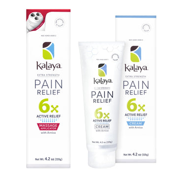 Kalaya 6X Pain Relief Arnica Cream with Massager and 6X Extra Strength Pain Relief Cream Kalaya NaturalsAu supplements