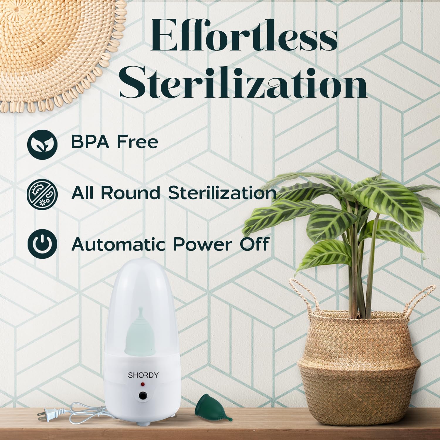 SHORDY Menstrual Cup and Steamer Sterilizer for Beginners Kit Set of 2 Period Cups (Small & Large) SHORDYAu supplements