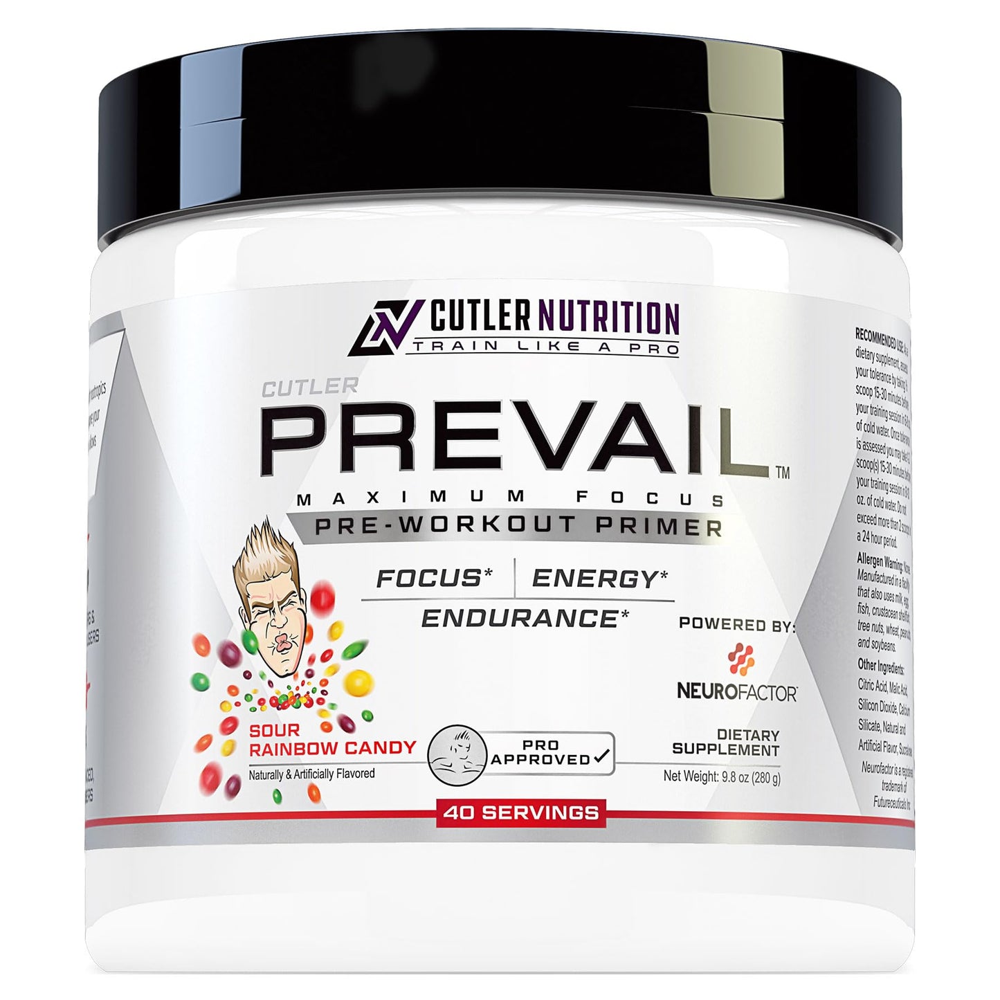 Prevail Pre Workout Powder with Nootropics: Pre-Workout Drink for Men and Women Cutler NutritionUS supplements