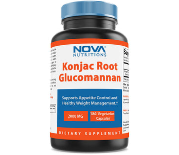 Nova Nutritions 2 Pack Konjac Root Glucomannan Capsules 2000 mg/Serving Veggie Caps Nova NutritionsUS supplements