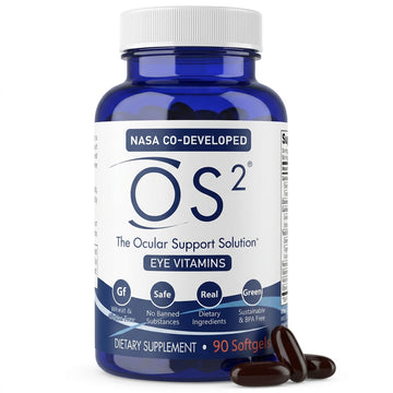 Nugevity OS2 Ocular Support Solution - Patented Eye Vitamins for Macular Health, Dry Eye and Blue Light - Lutein, Zeaxanthin, Omega 3, Astaxanthin and AREDS2 Supplements, Co-Developed by NASA, 90 ct NugevityAu supplements