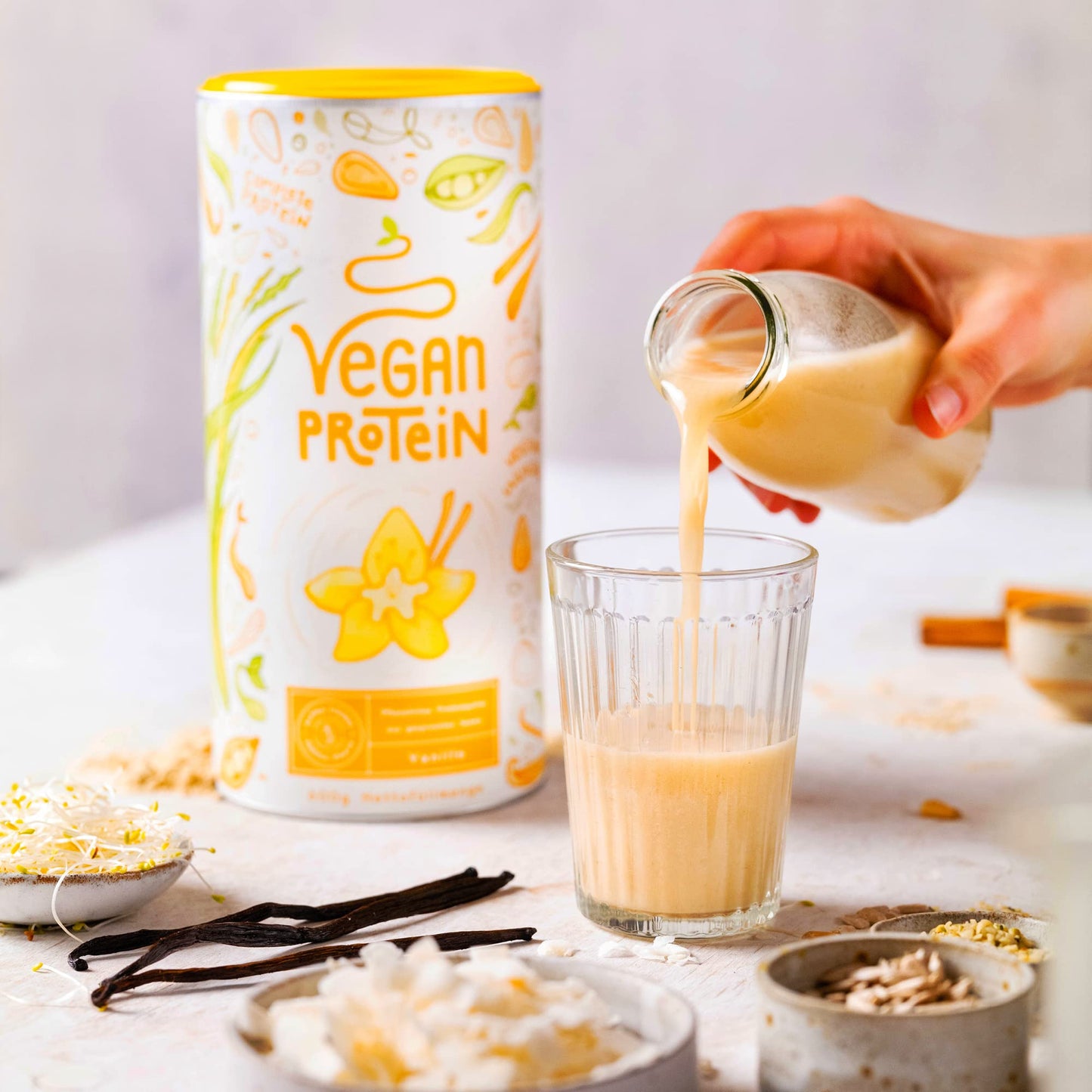Vegan Protein Powder - Muscle Building Powder with Amino Acids - Plant Based Protein Shake Alpha FoodsUS supplements