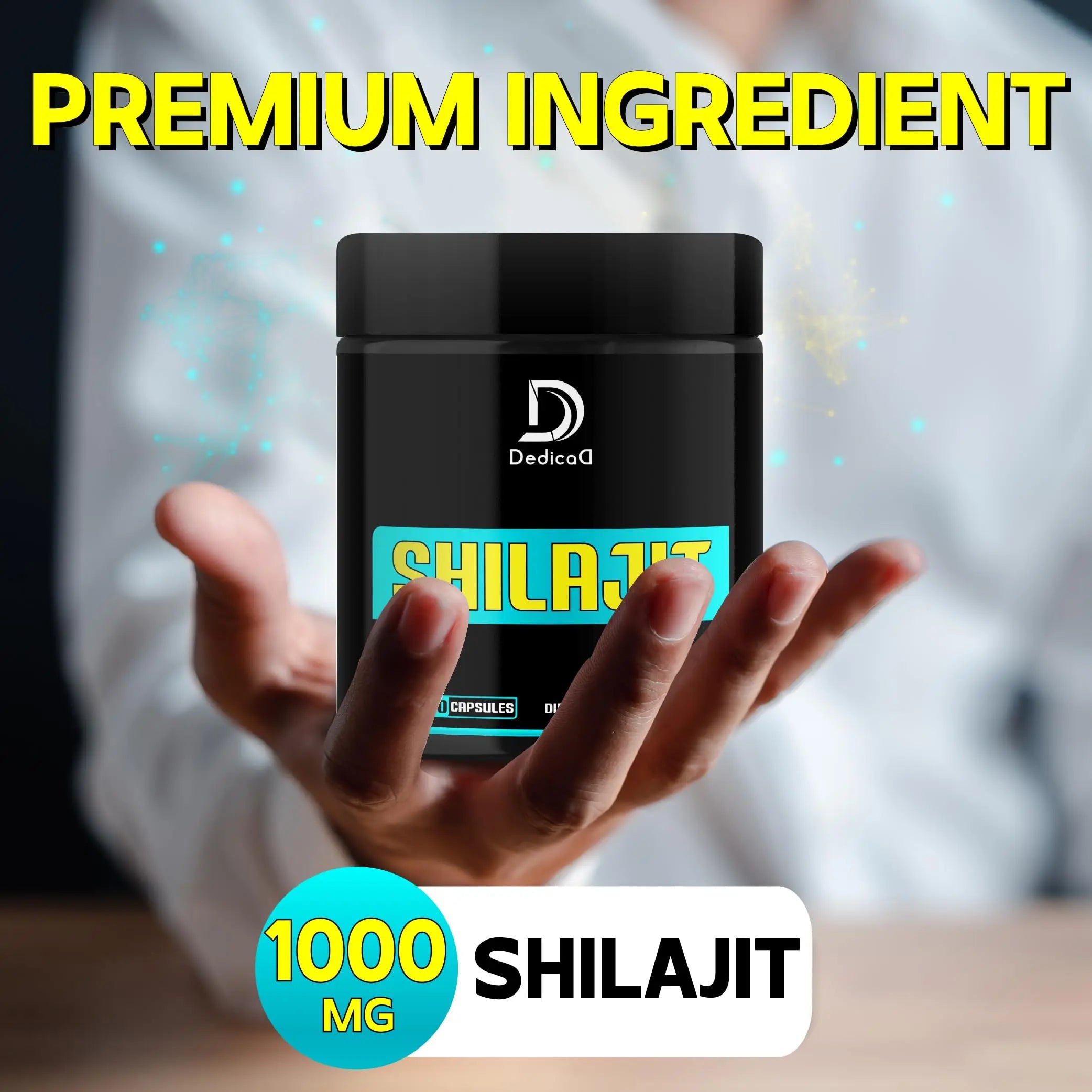 DEDICAD 1000Mg Shilajit Capsules - 180 Counts - Shilajit Supplement for Body Balance, Heart, Brain & Immune Health Support - Contains Natural Fulvic, Humic Acid & 85 Others DEDICADnz supplements