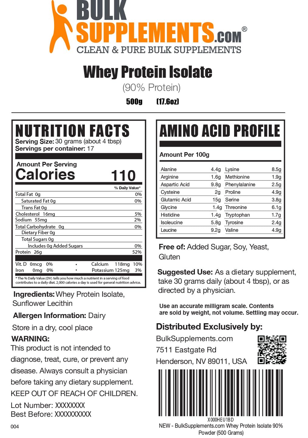 BULKSUPPLEMENTS.COM Whey Protein Isolate Powder - Unflavored Protein Powder BULKSUPPLEMENTS.COMUS supplements